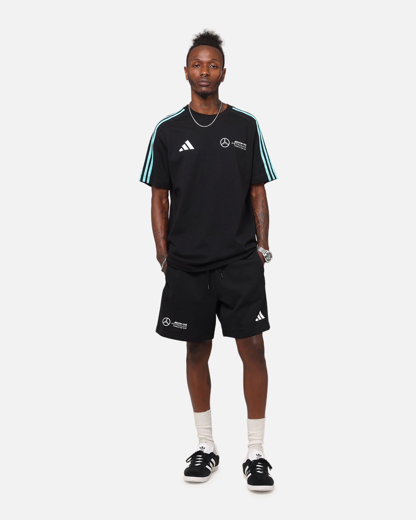 adidas x Mercedes-AMG PETRONAS Formula One F1 DNA Shorts Black/White、mySite、zt4zffjzw
