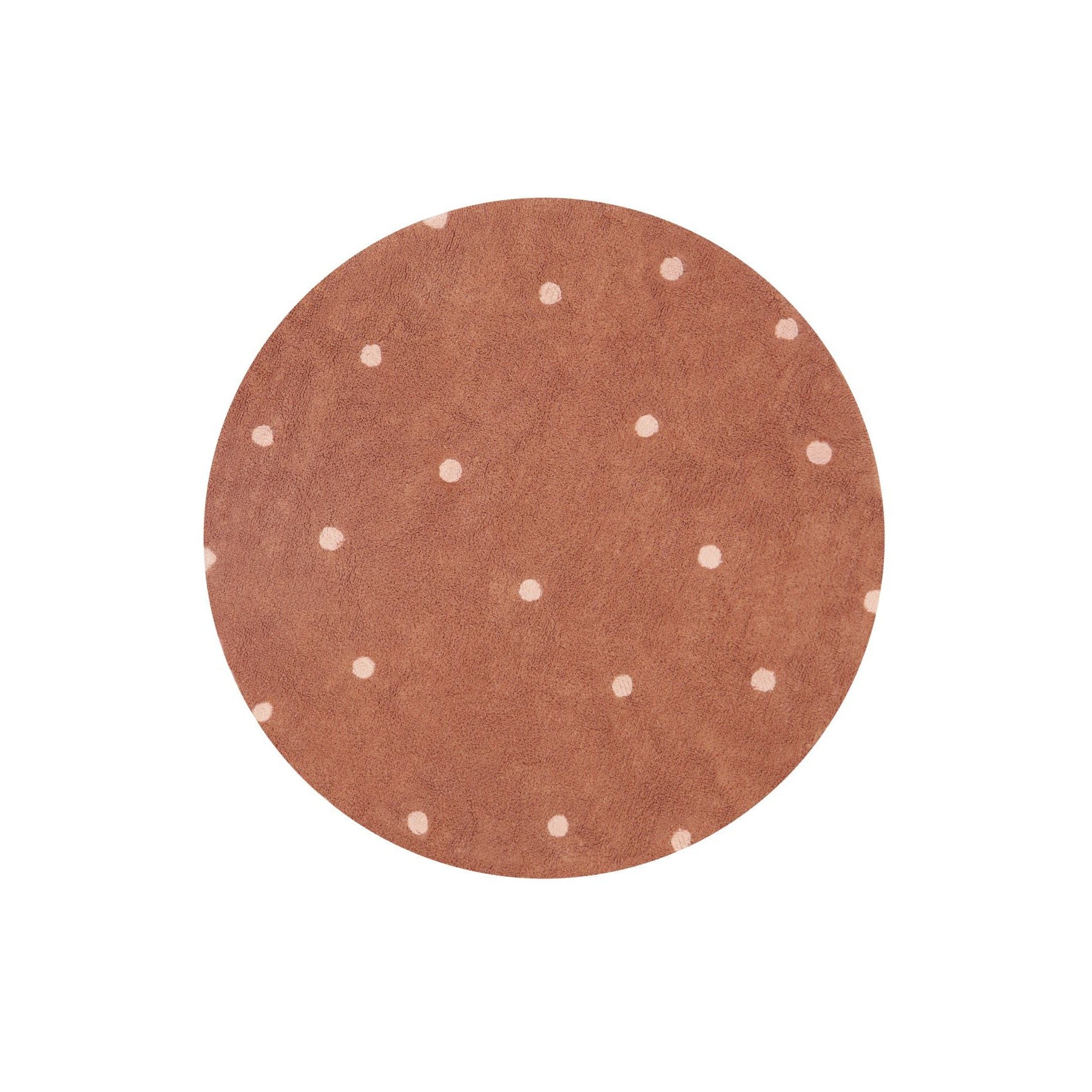 Round Dot Chestnut Washable Rug、mySite、gigharbornorthrealestate