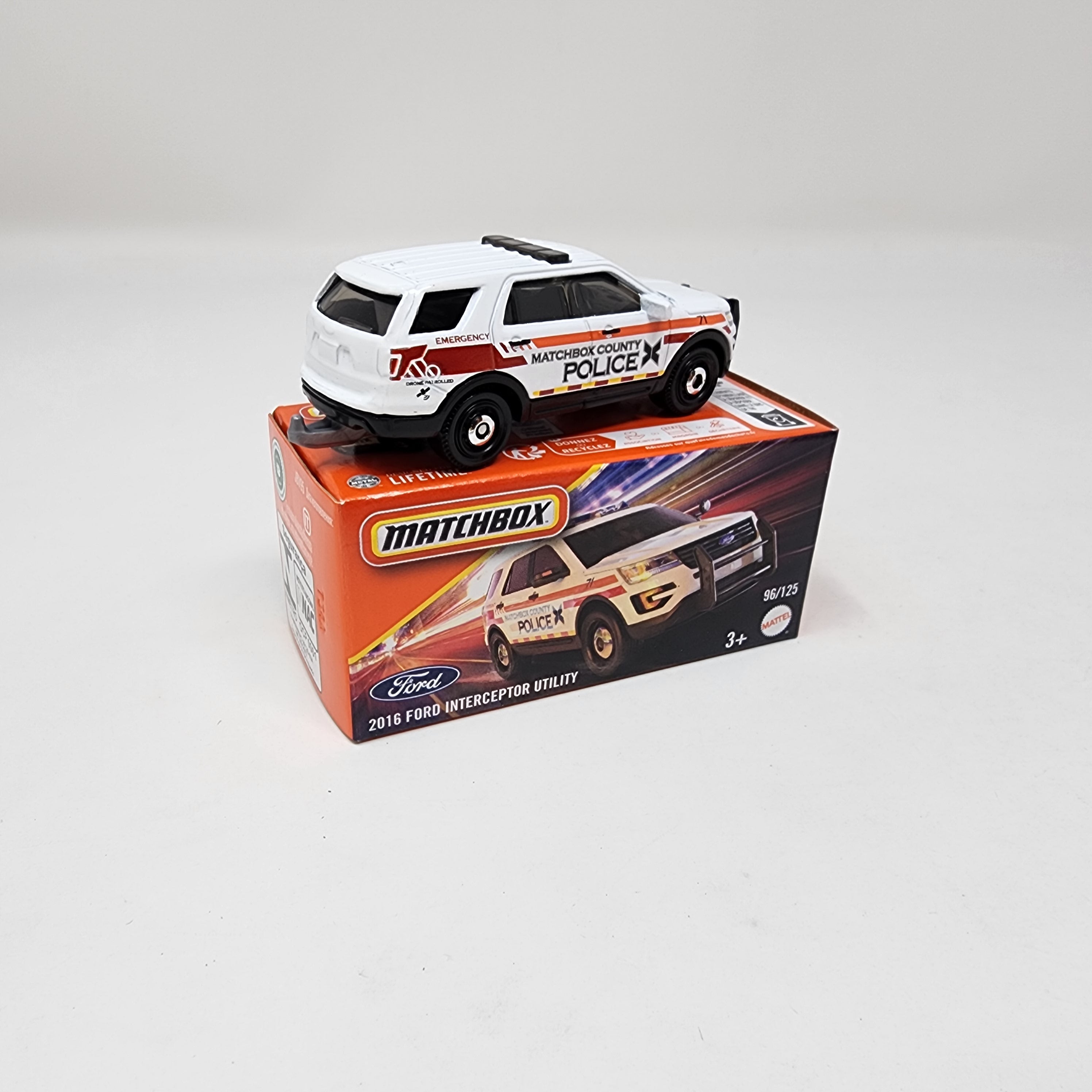 2016 Ford Interceptor Utility #96 * 2025 Matchbox Power Grabs Case A、mySite、hgirdovlk