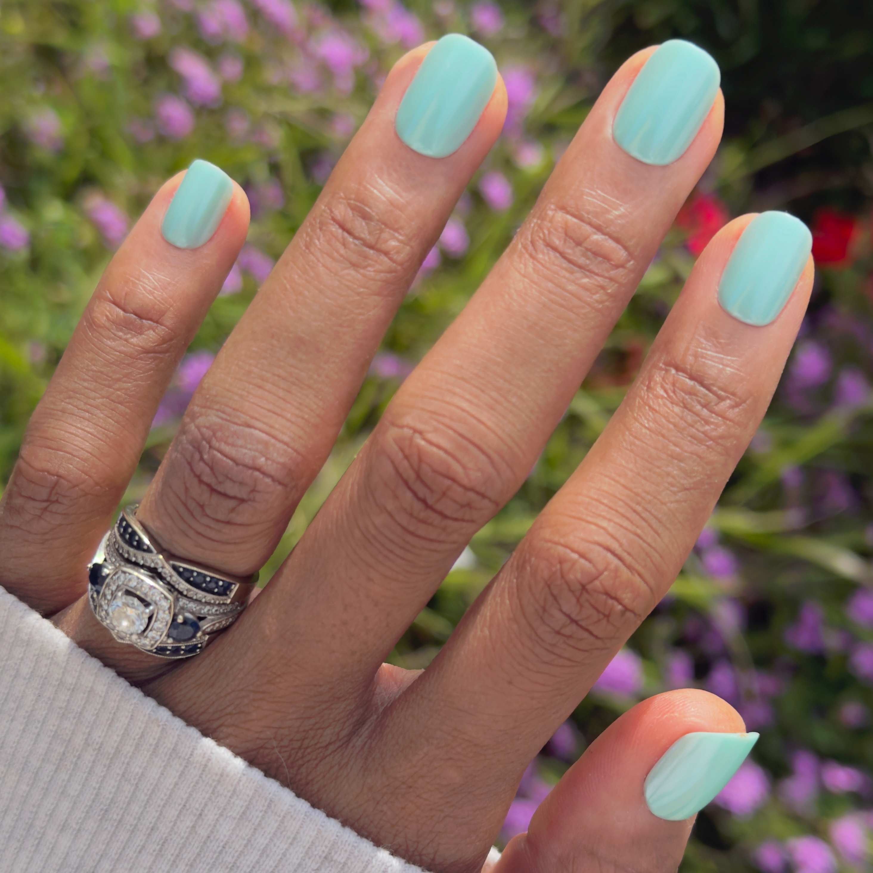 Slam Dunk Chrome - Press-On | Extra Short | Squoval、mySite、solidvoid