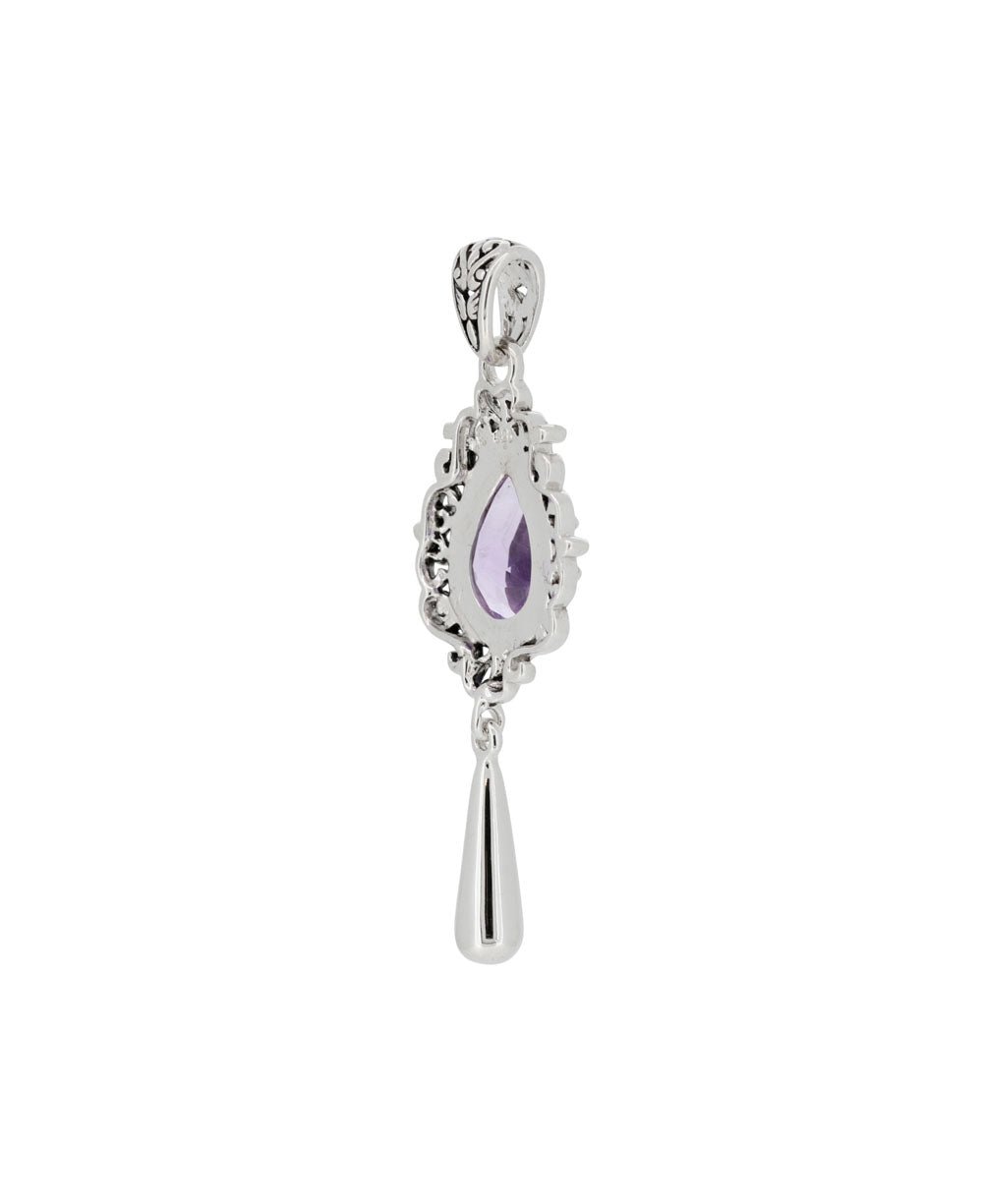 Sterling Silver and Amethyst Teardrop Pendant、mySite、topwebapps