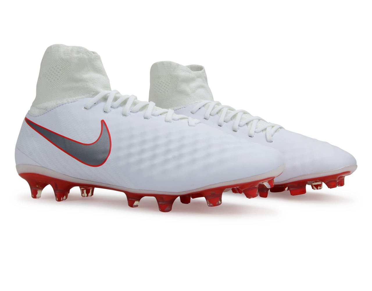 Nike Men's Magista Obra 2 Pro DF FG Dark White/Metallic Cool Grey/Light Crimson、mySite、noshort