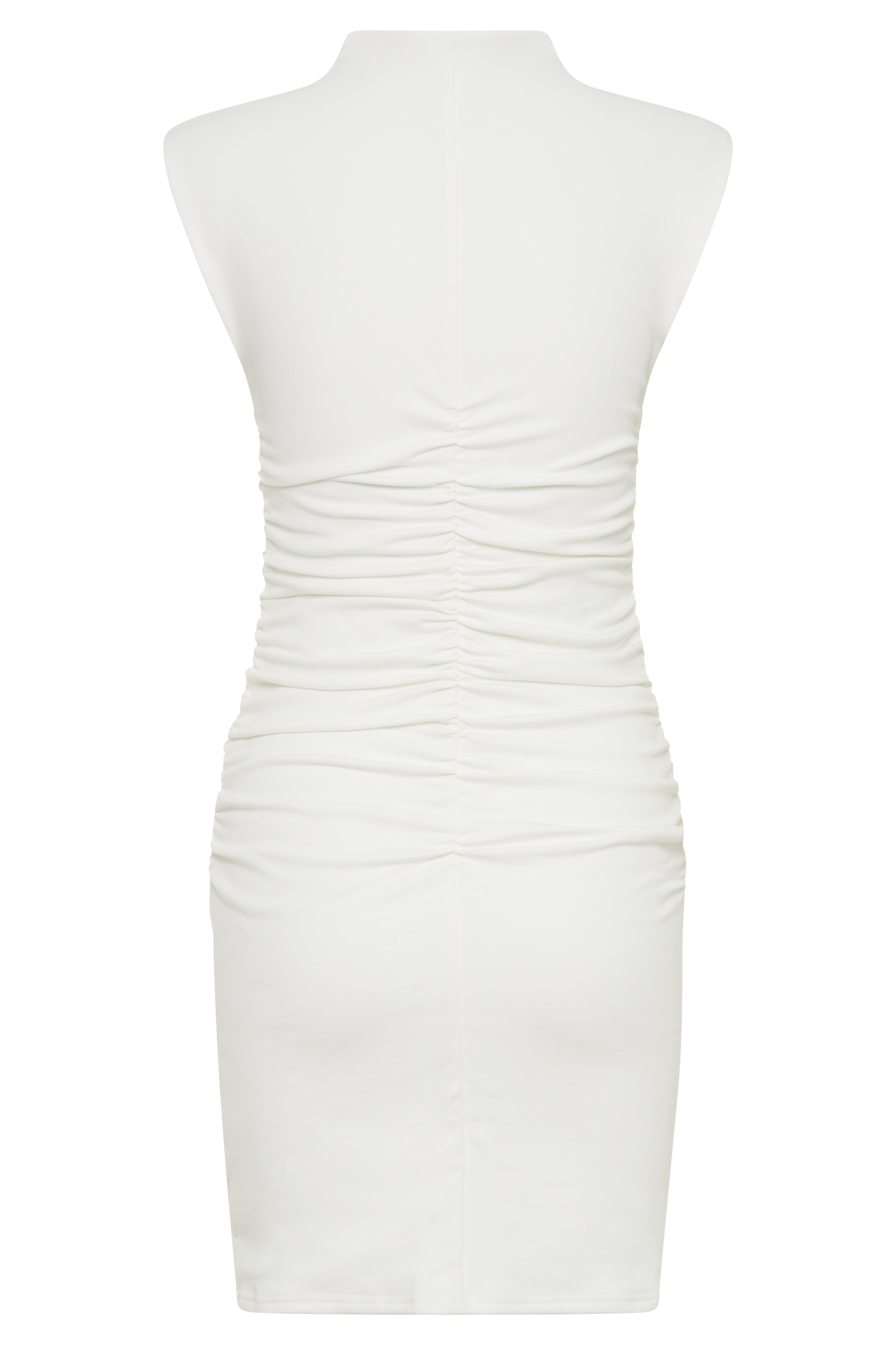 Elliot High Neck Sleeveless Mini Dress - White、mySite、solidvoid