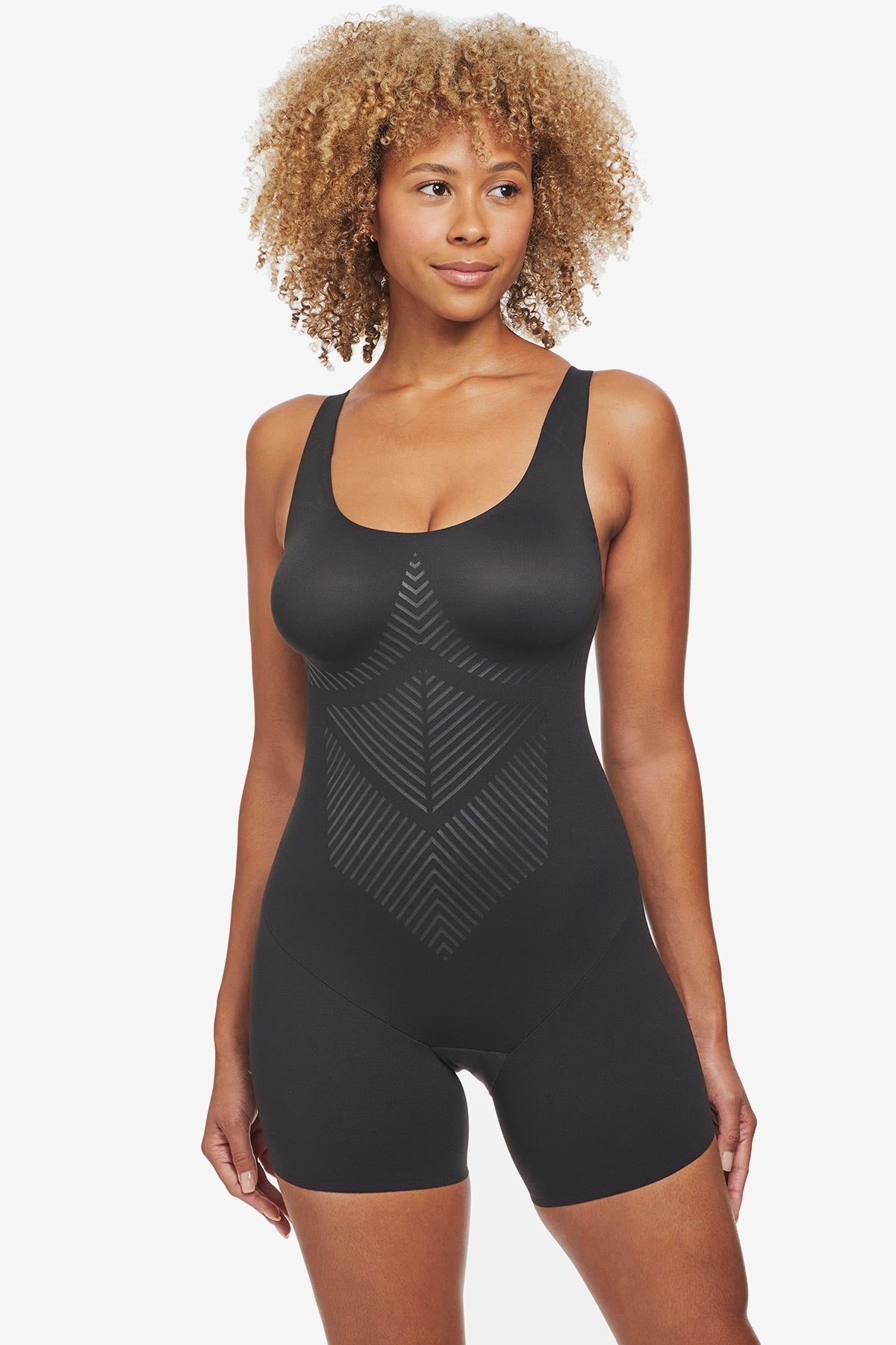  Iconic Core Mid-Thigh Bodysuit with Rear Lift in Black、mySite、justintrudeaud