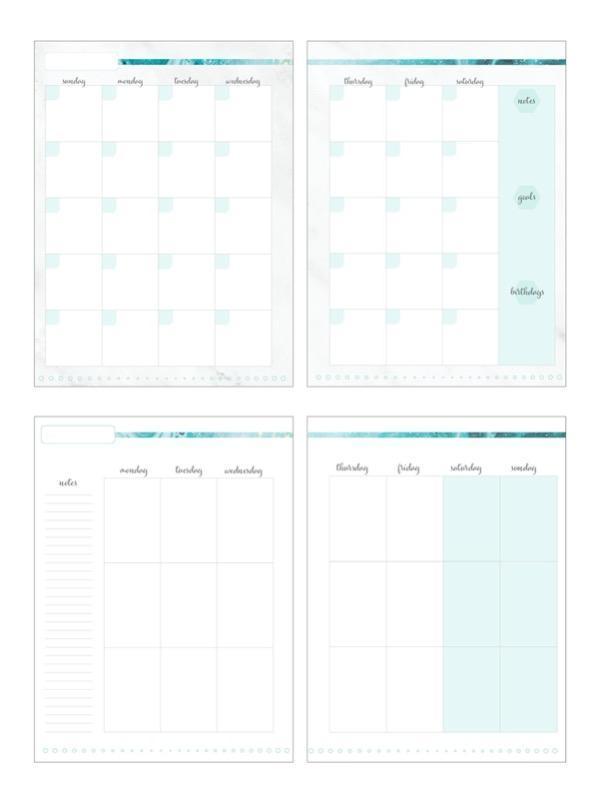  Weekly Planner - Undated Blue Marble、mySite、ghnorth