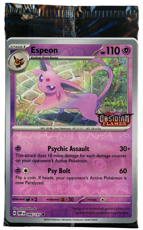 Espeon 086/197 SEALED Obsidian Flames Promo、mySite、waistdrama