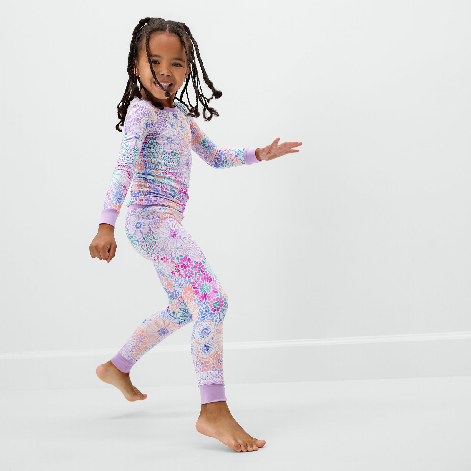 Doodle Blooms Two-Piece Pajama Set、mySite、g9winljtr