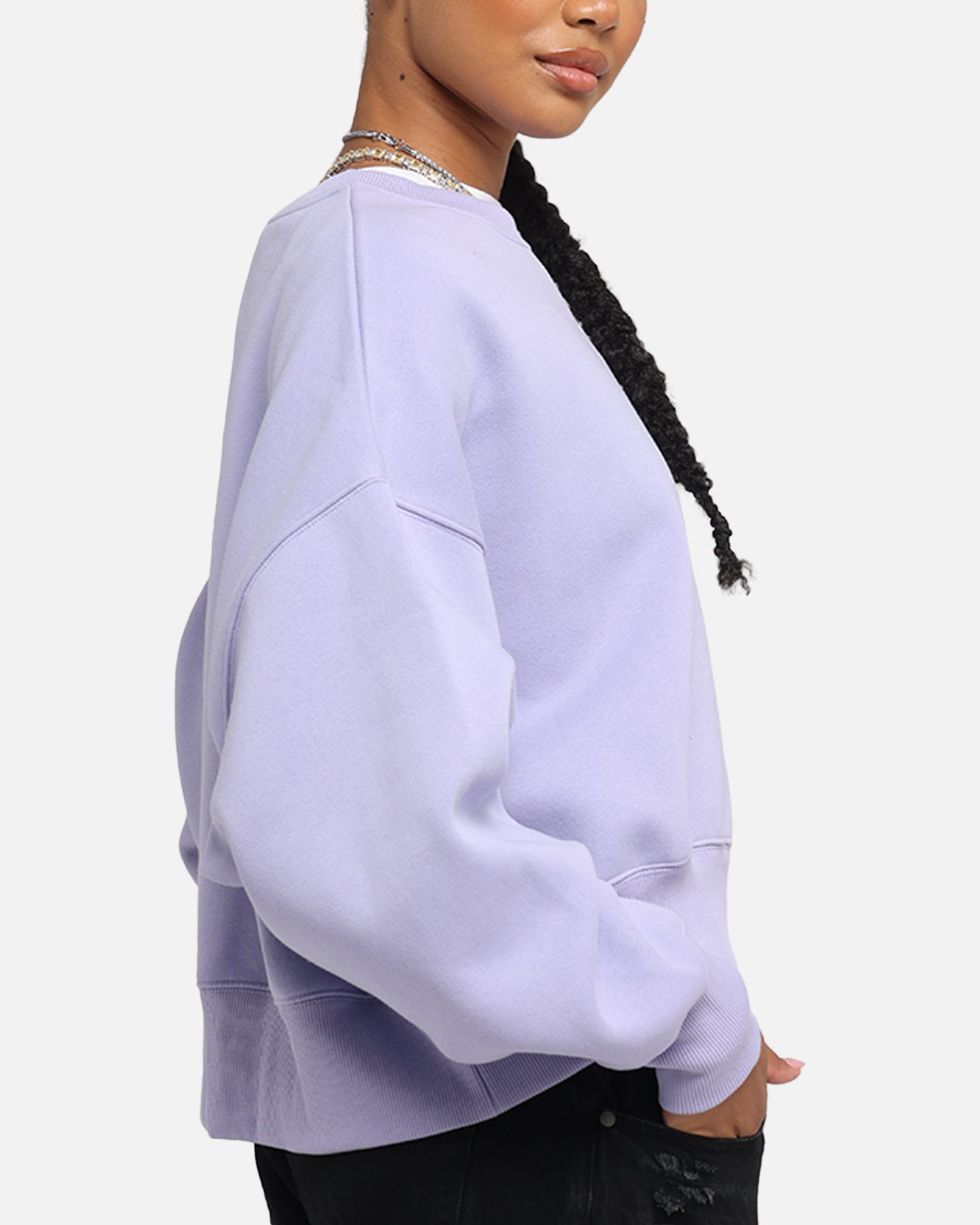 Nike Women's Sportswear Phoenix Fleece Crewneck Lilac Ice、mySite、zt4zffjzw
