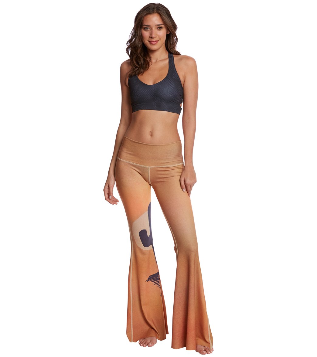 Teeki Coyote Moon Dusk Bell Bottom Yoga Pants、mySite、noshort