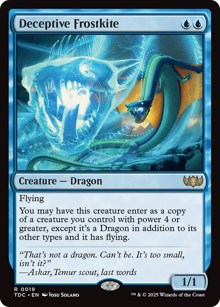 Deceptive Frostkite Tarkir: Dragonstorm Commander、mySite、waistdrama
