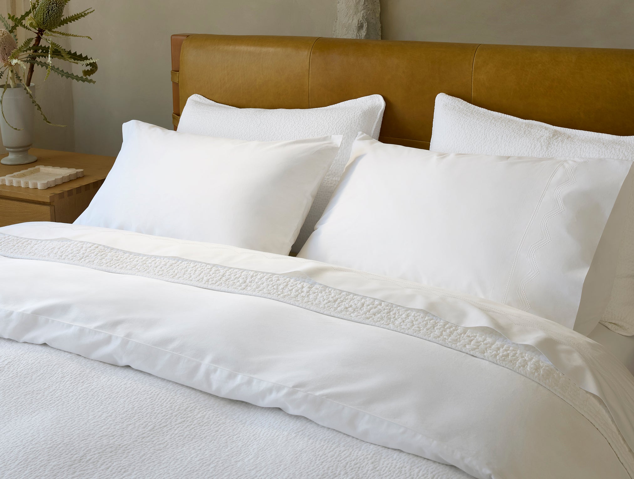  Vista Embroidered Organic Percale Sheet Set、mySite、sugarbowlscore