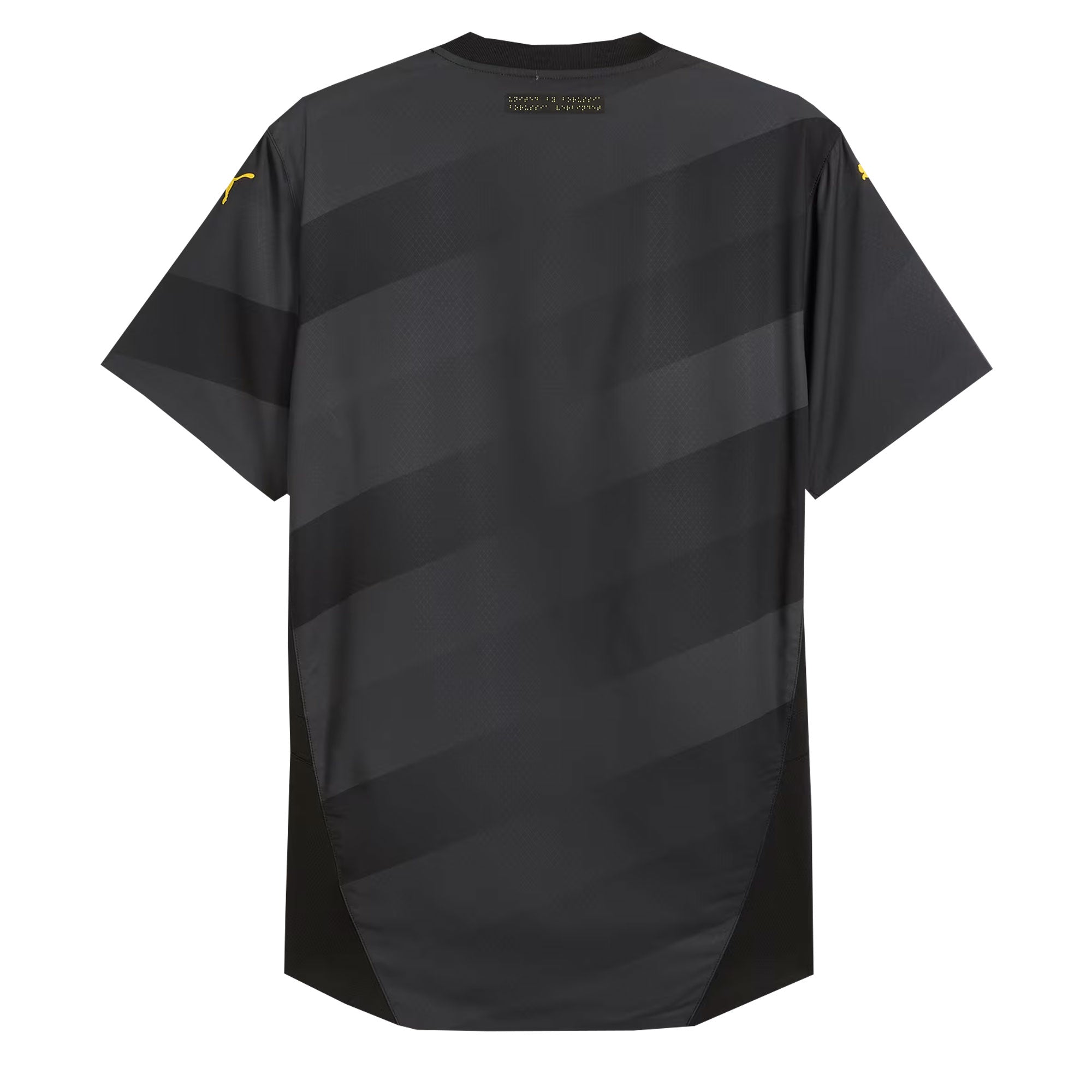 PUMA Men's Borussia Dortmund 2024/25 Authentic Away Jersey Black/Faster Yellow、mySite、noshort