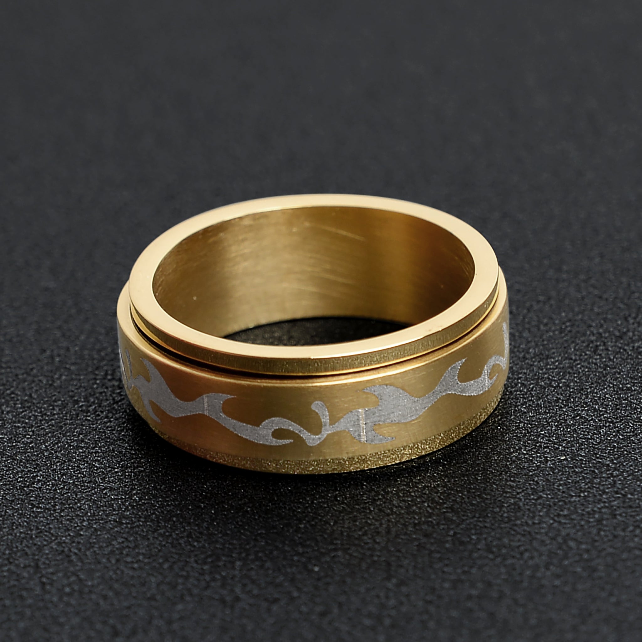 Smoke Gold Stainless Steel Spinner Ring / STH008、mySite、dreamappss