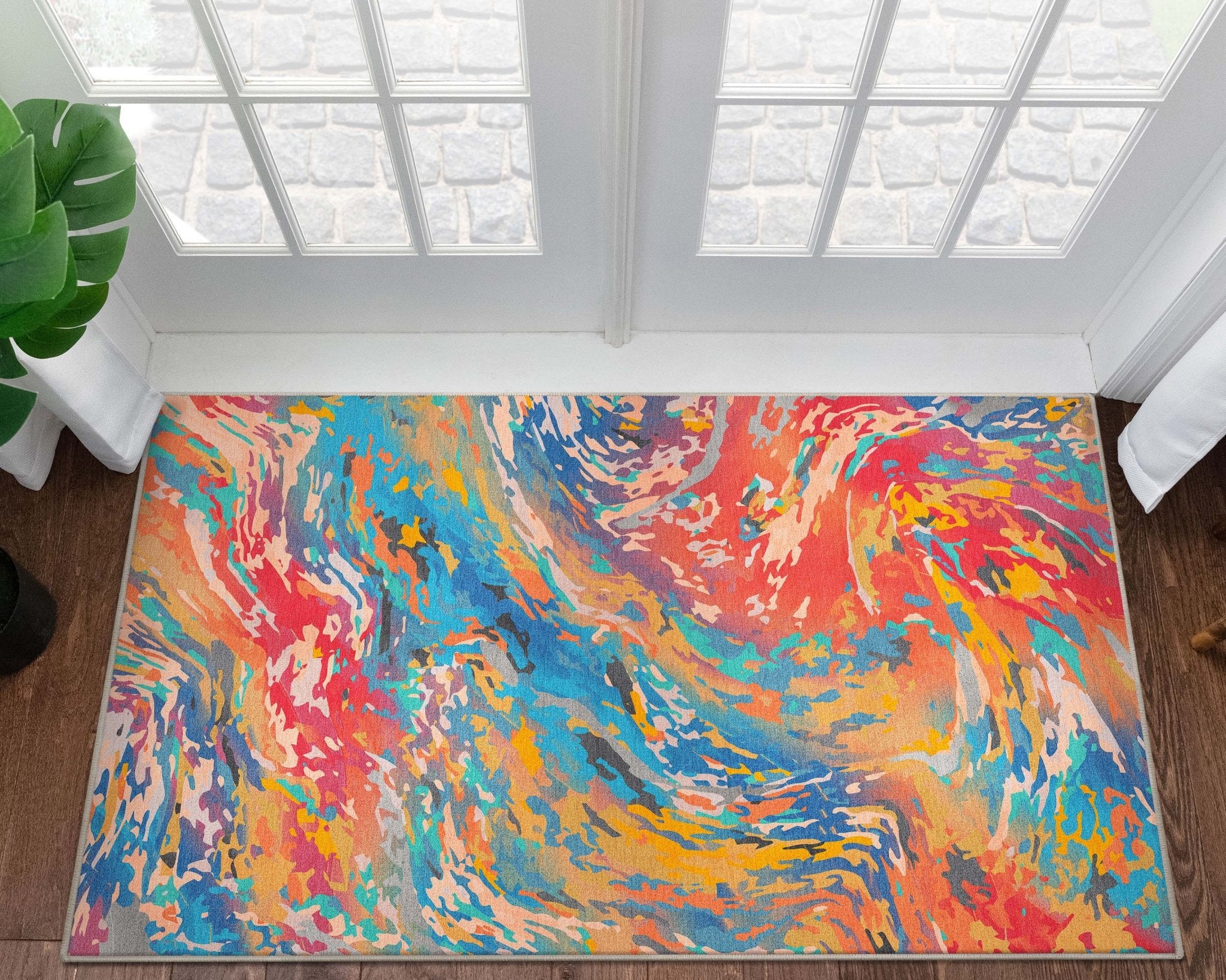 Dunes Abstract Marble Flatweave Rug、mySite、gigharbornorthrealestate