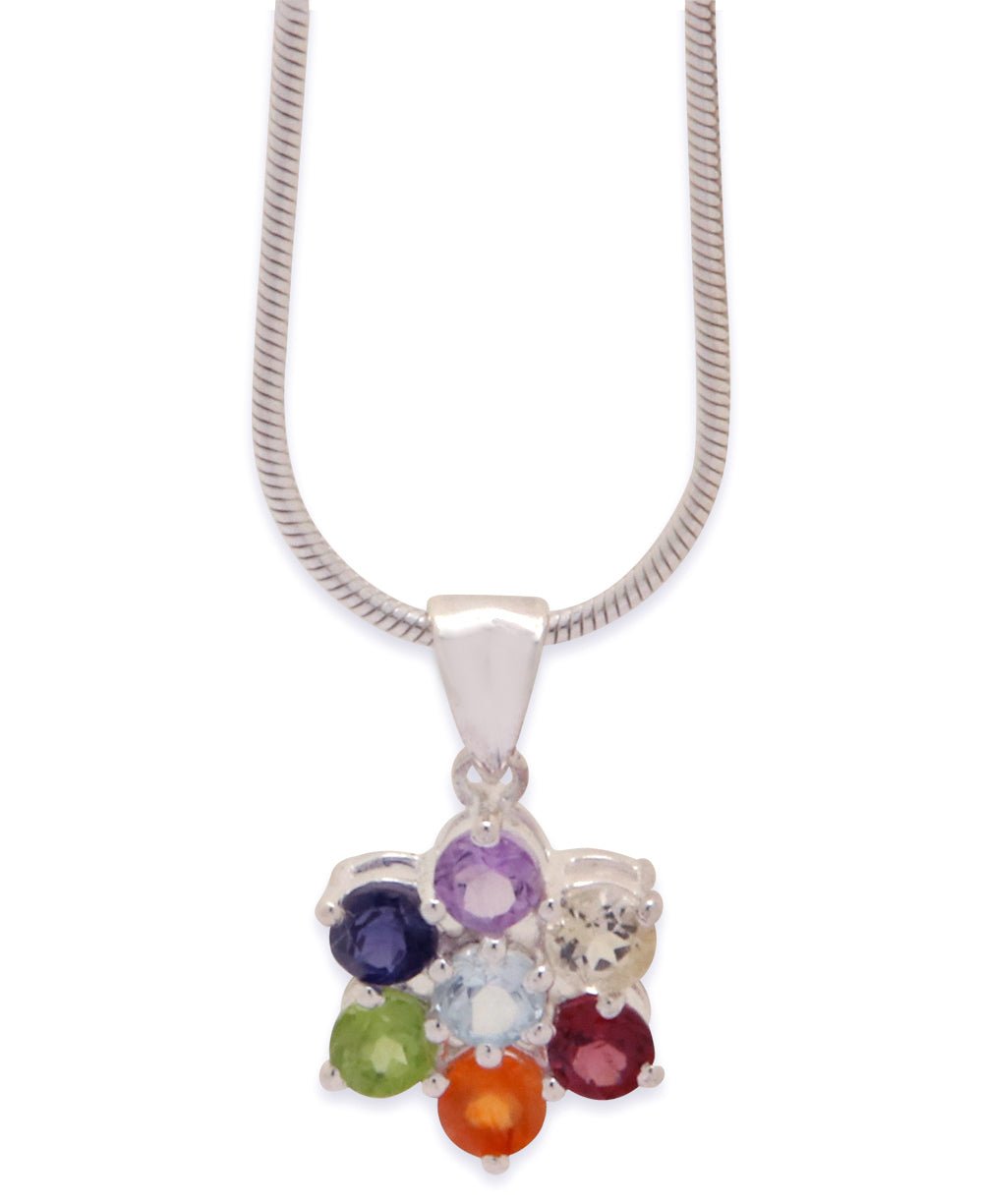 Sterling Silver Chakra Flower Pendant、mySite、topwebapps