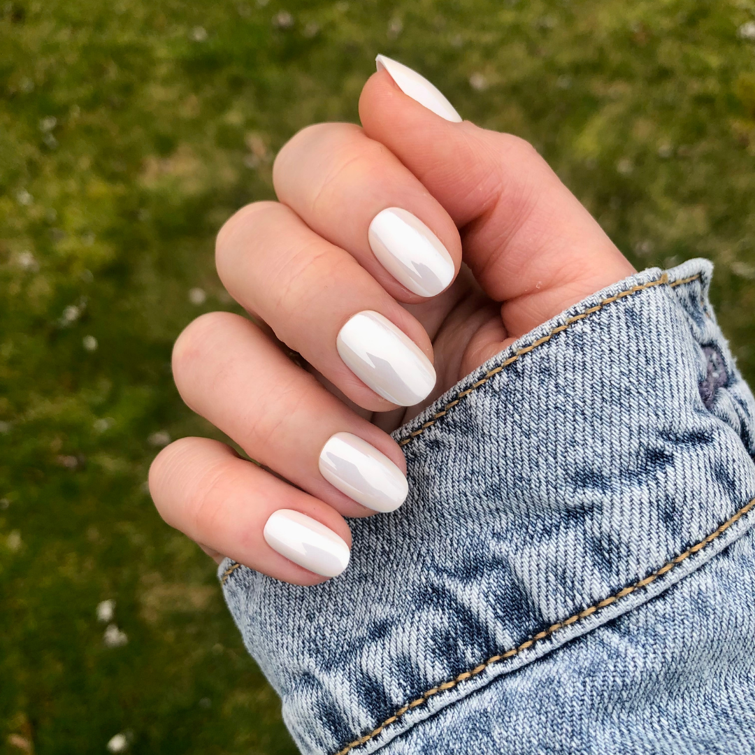 White Chrome - Press-On | Short | Round、mySite、solidvoid