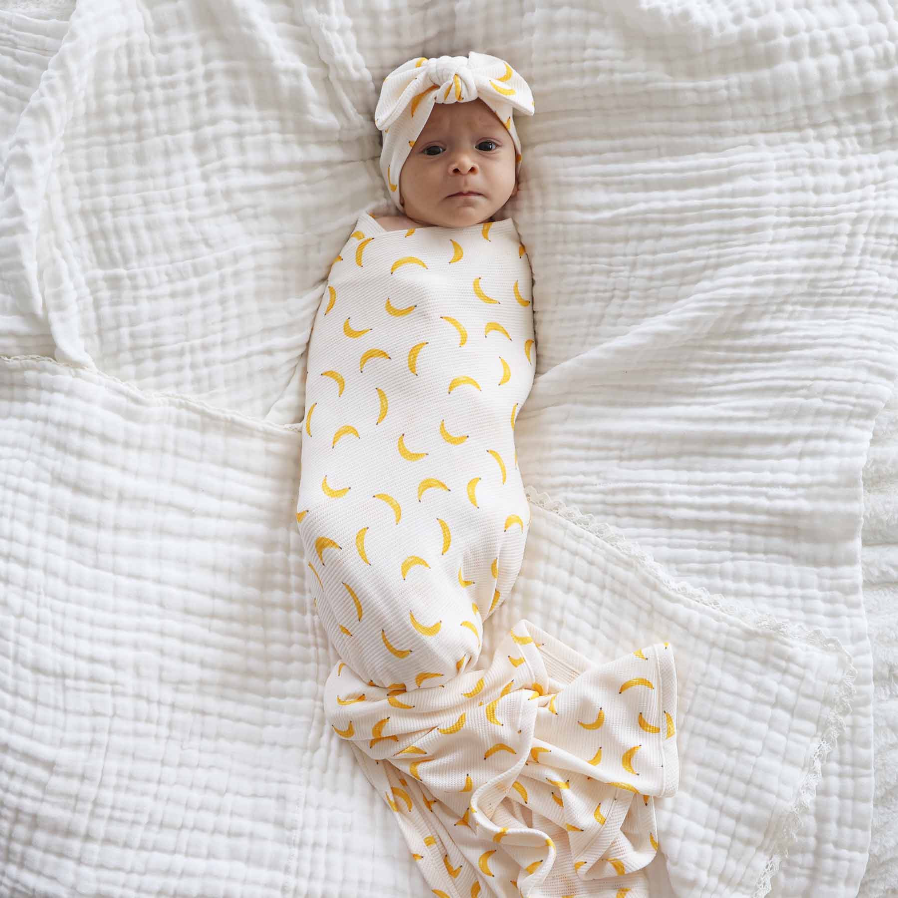  Go Bananas Bamboo Waffle Oversized Swaddle Blanket、mySite、layawaytickets