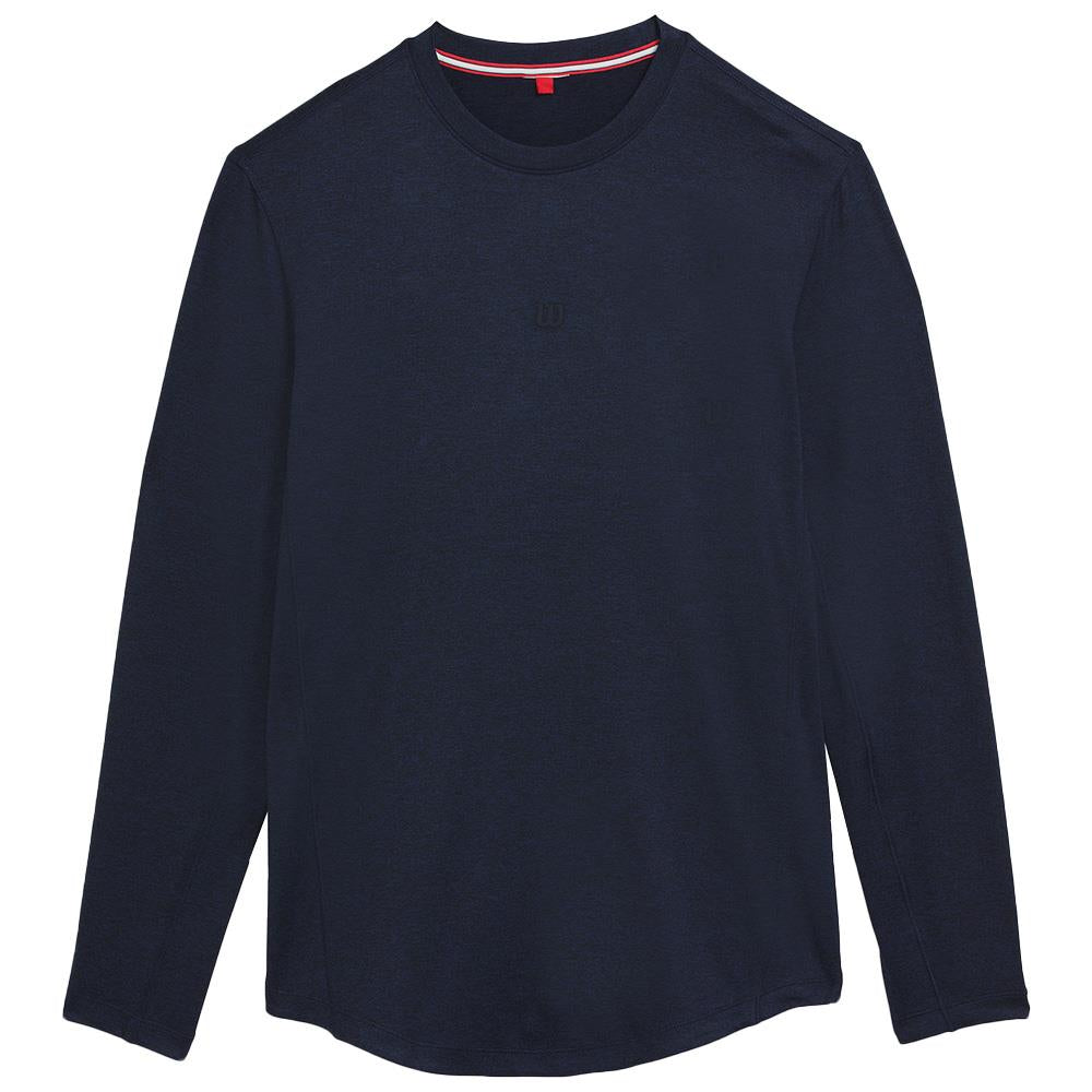 Wilson Men's Everyday Performance Longsleeve - Classic Navy、mySite、neckold