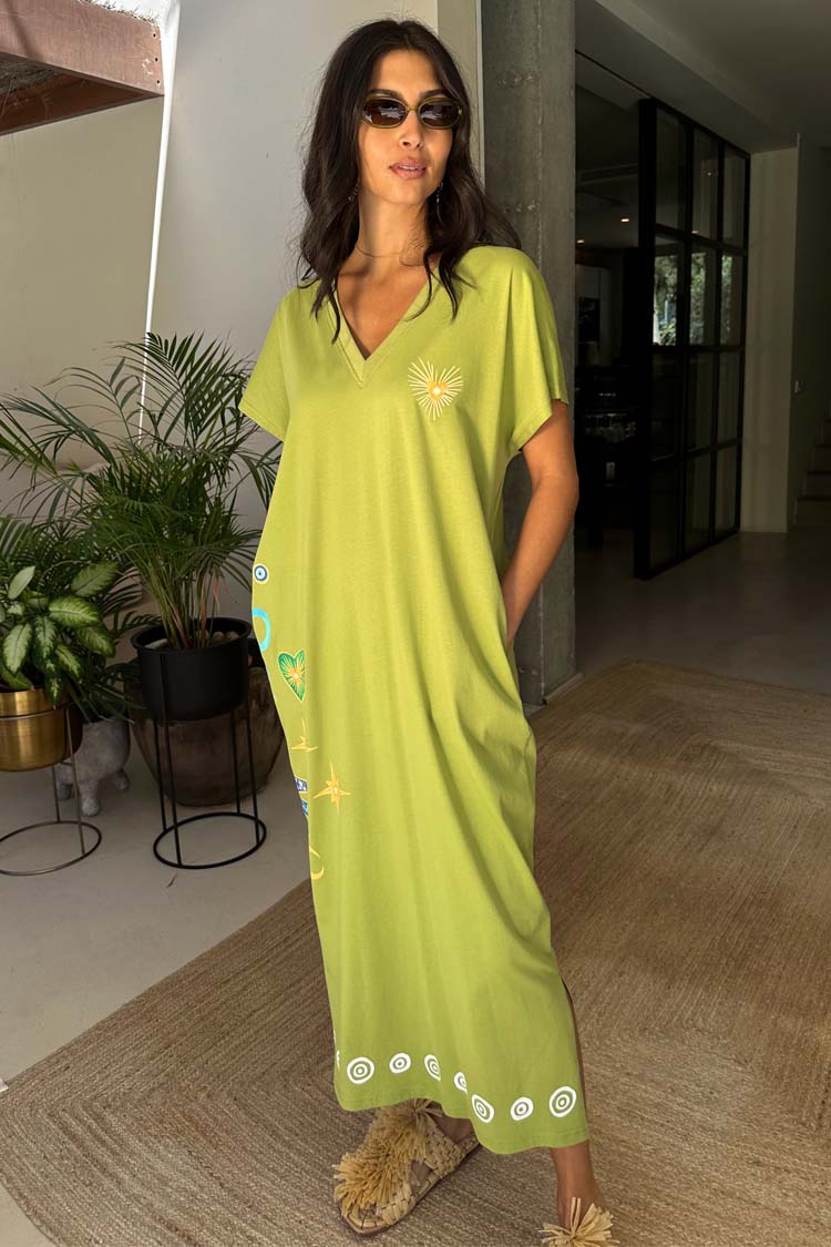 Olive Charms T Shirt Dress、mySite、solidvoid