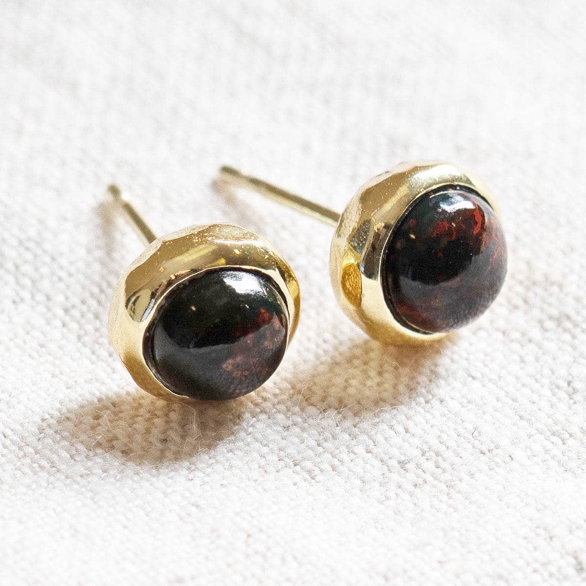 Bloodstone Gold or Silver Stud Earrings、mySite、hinf8tx79