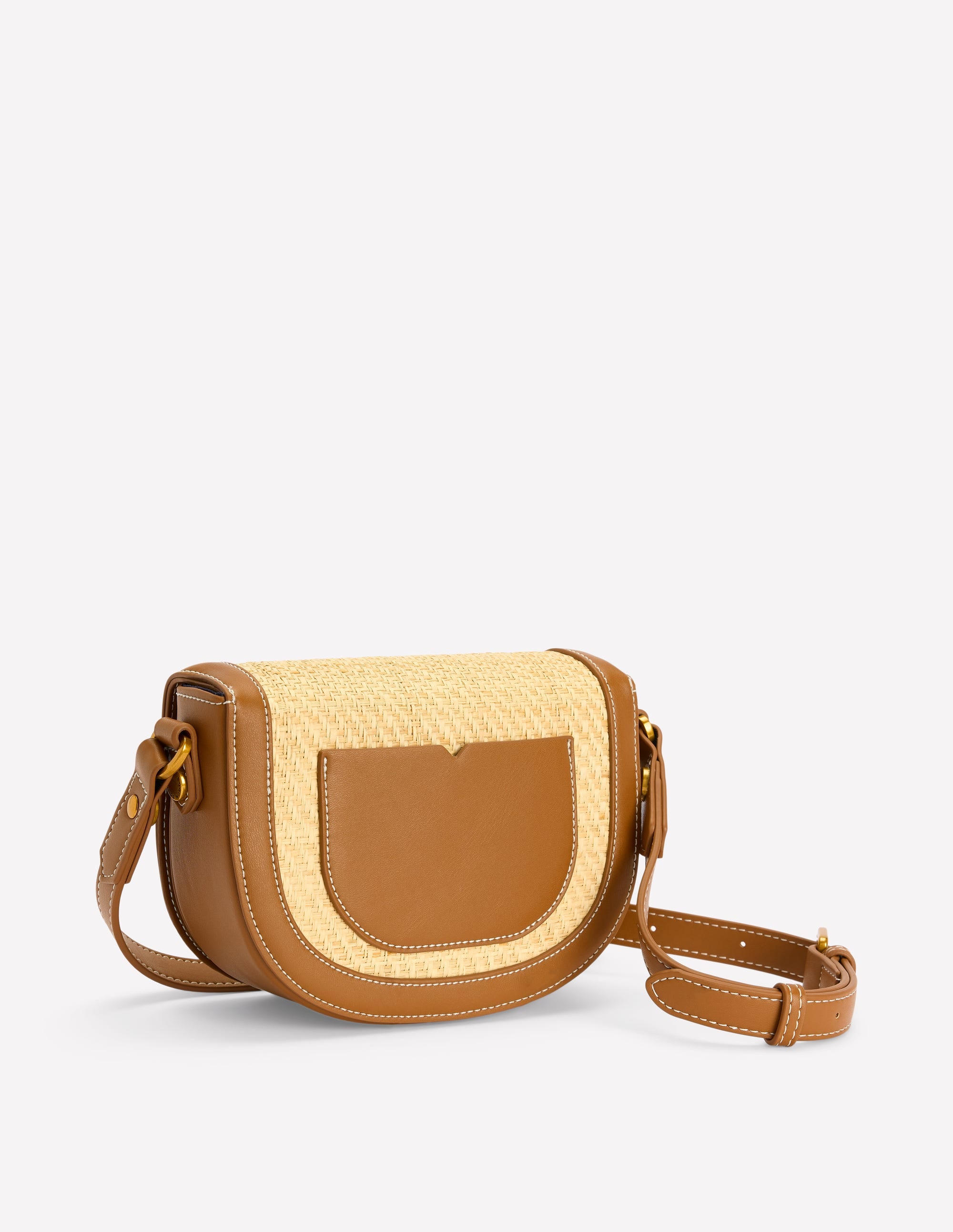 Raffia Snaffle Mini Satchel-Natural/tan、mySite、ashleygrahame