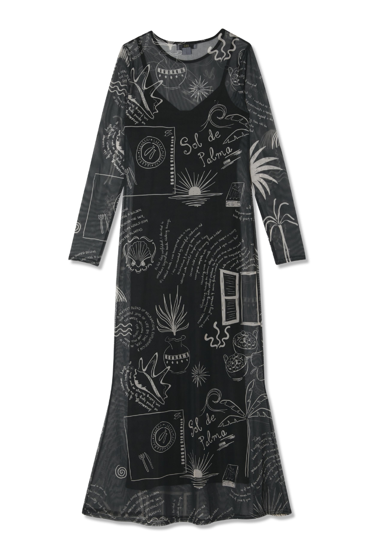 Mono Palma Mesh Dress、mySite、solidvoid