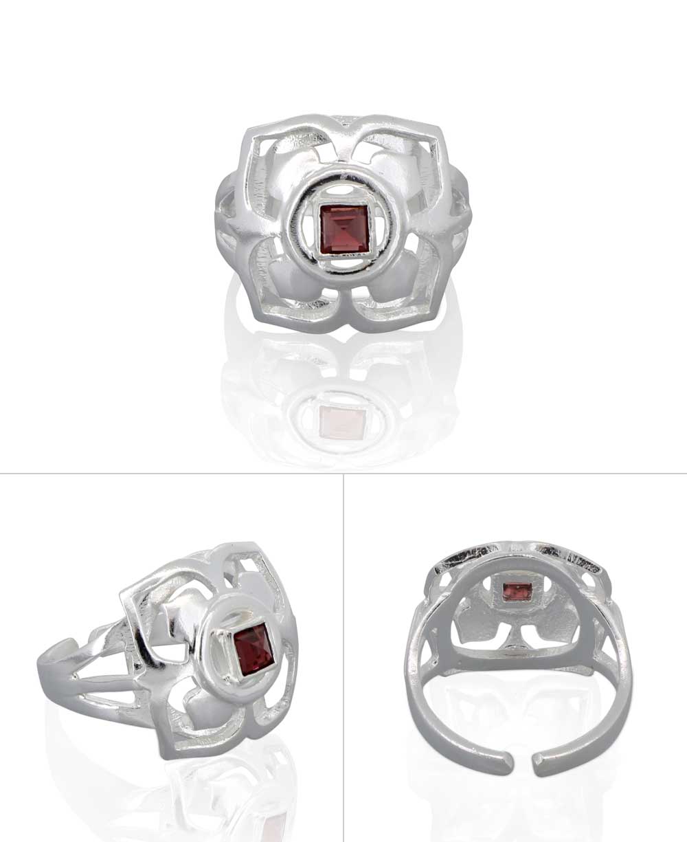 Sterling Silver and Gemstone Adjustable Chakra Rings, Sold Individually、mySite、topwebapps