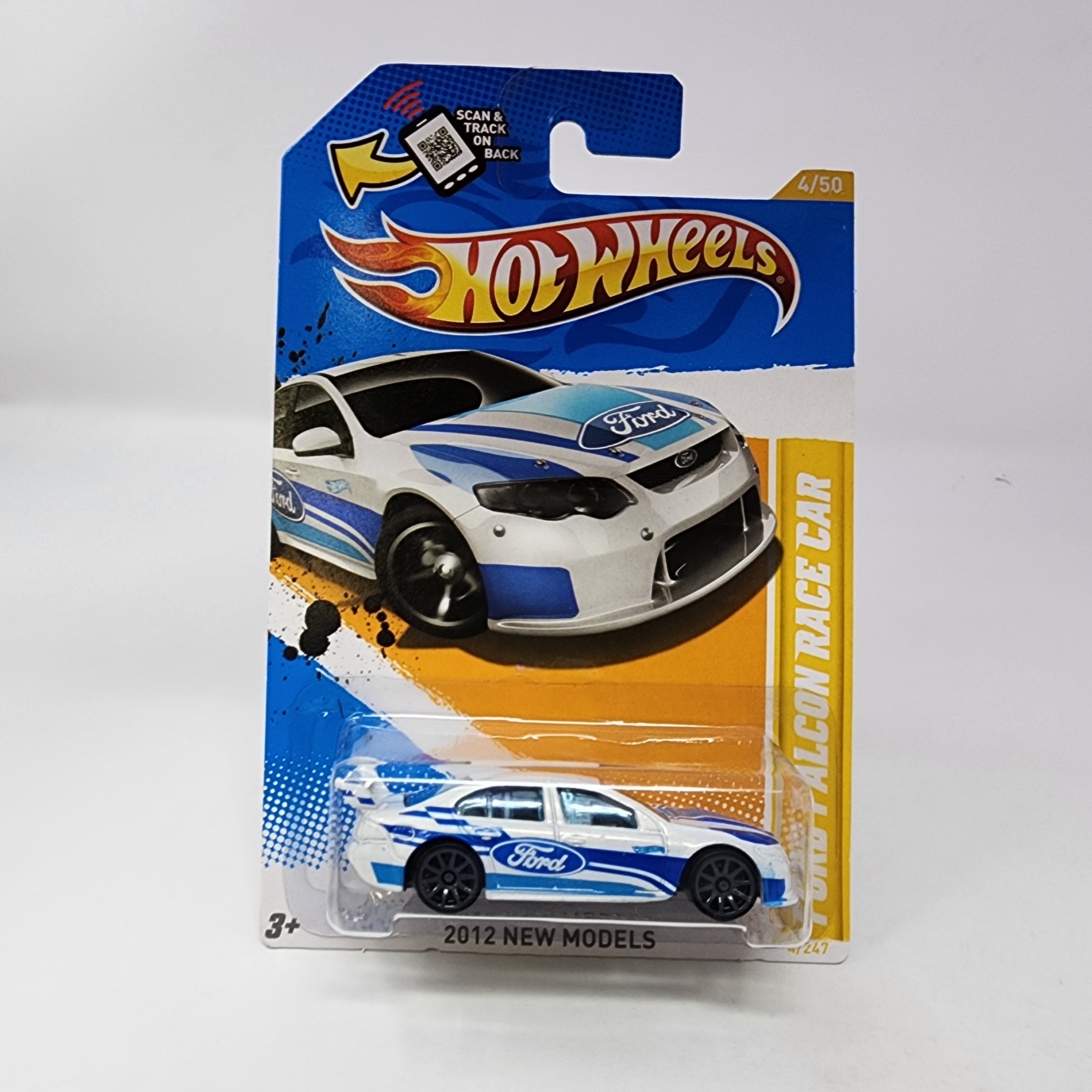 Ford Falcon Race Car #4 * White * Hot Wheels 2012、mySite、hgirdovlk