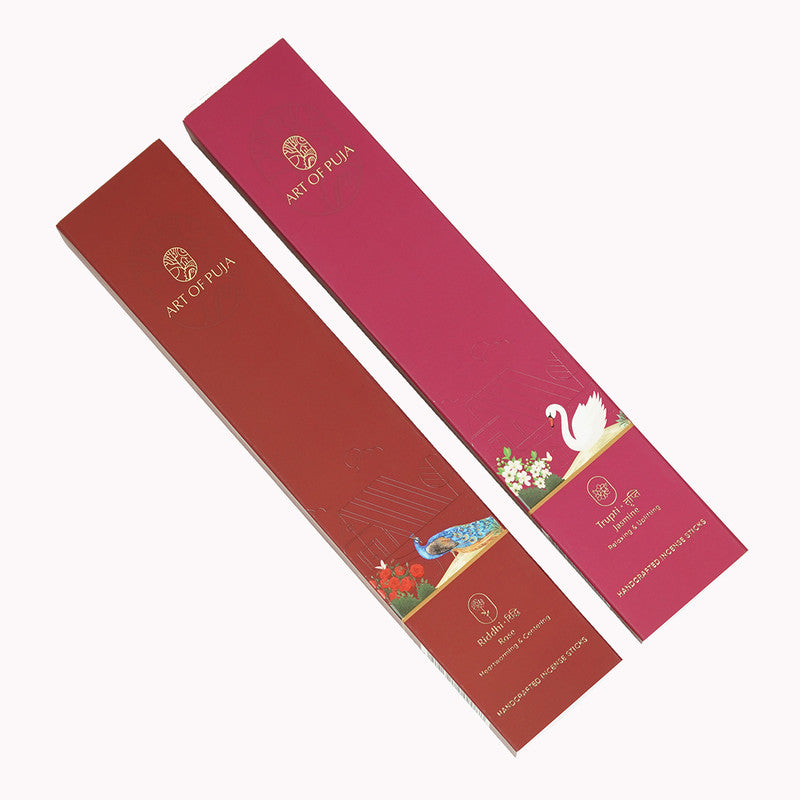 Wooden Festive Gift Box | Incense Stick & Incense Holder | Floral Fragrance | Set of 2、mySite、camillekostekn