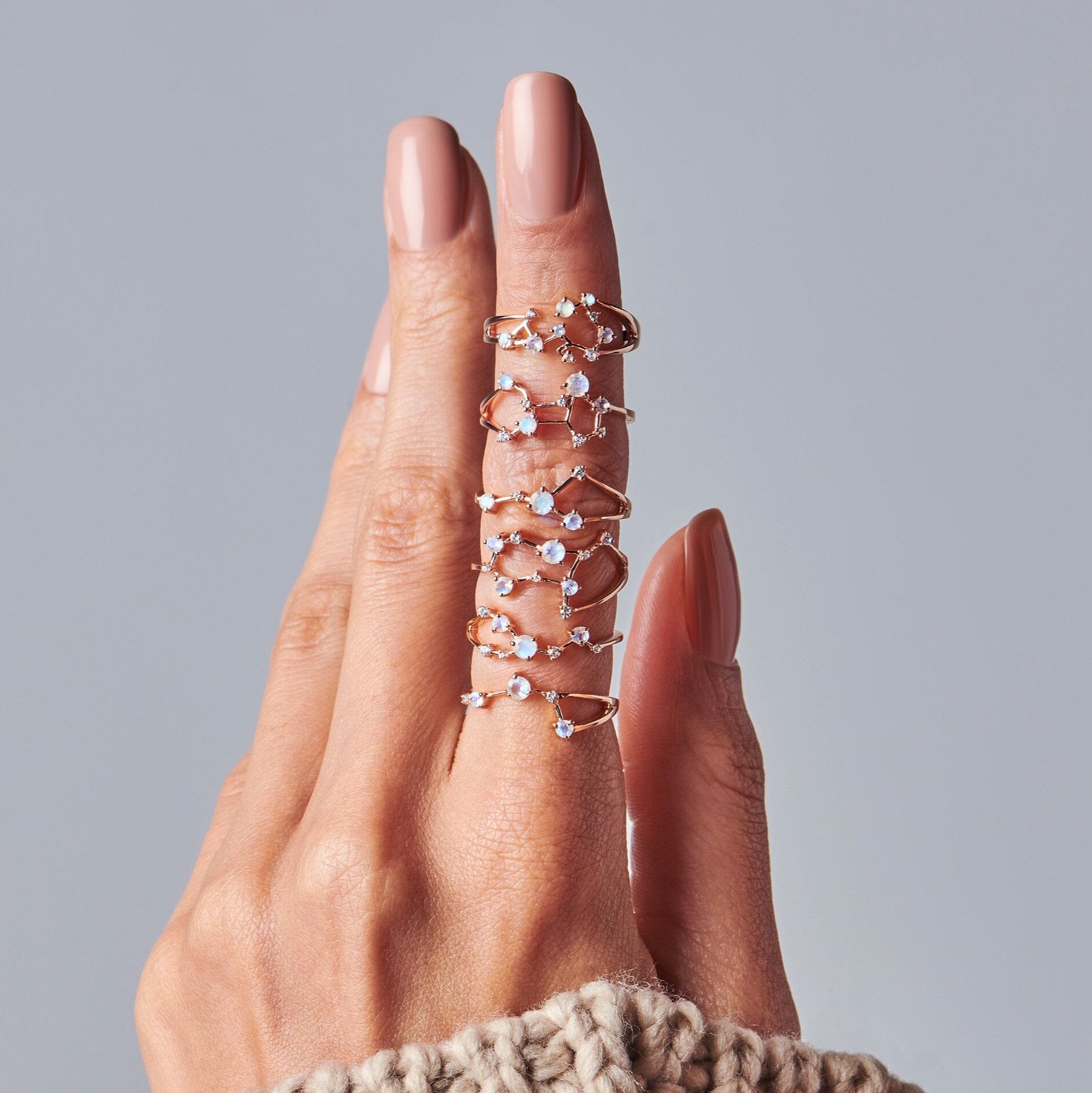 Moonstone Ring - Gemini Zodiac Constellation、mySite、hinf8tx79