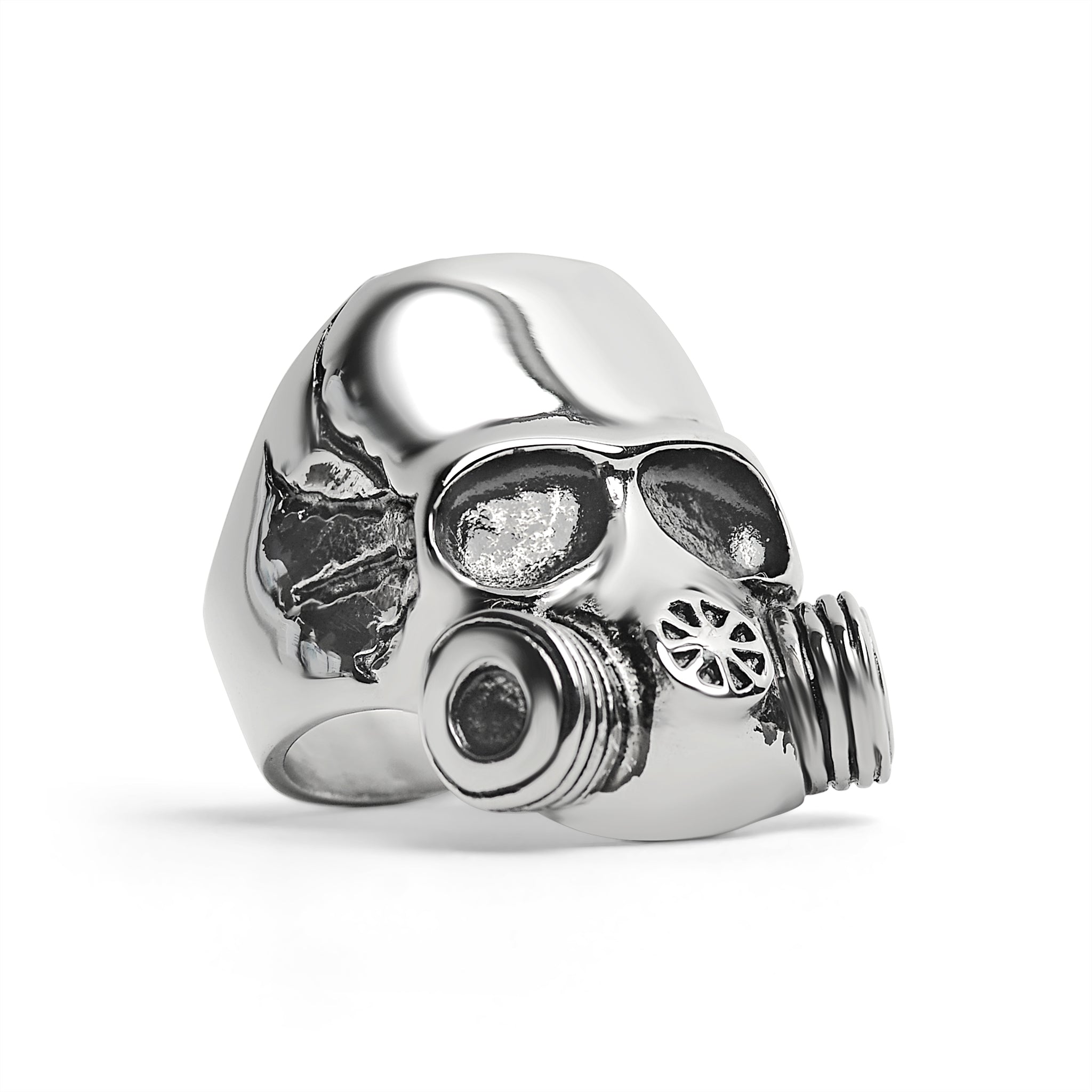 Stainless Steel Gas Mask Skull Ring / SCR4106、mySite、dreamappss