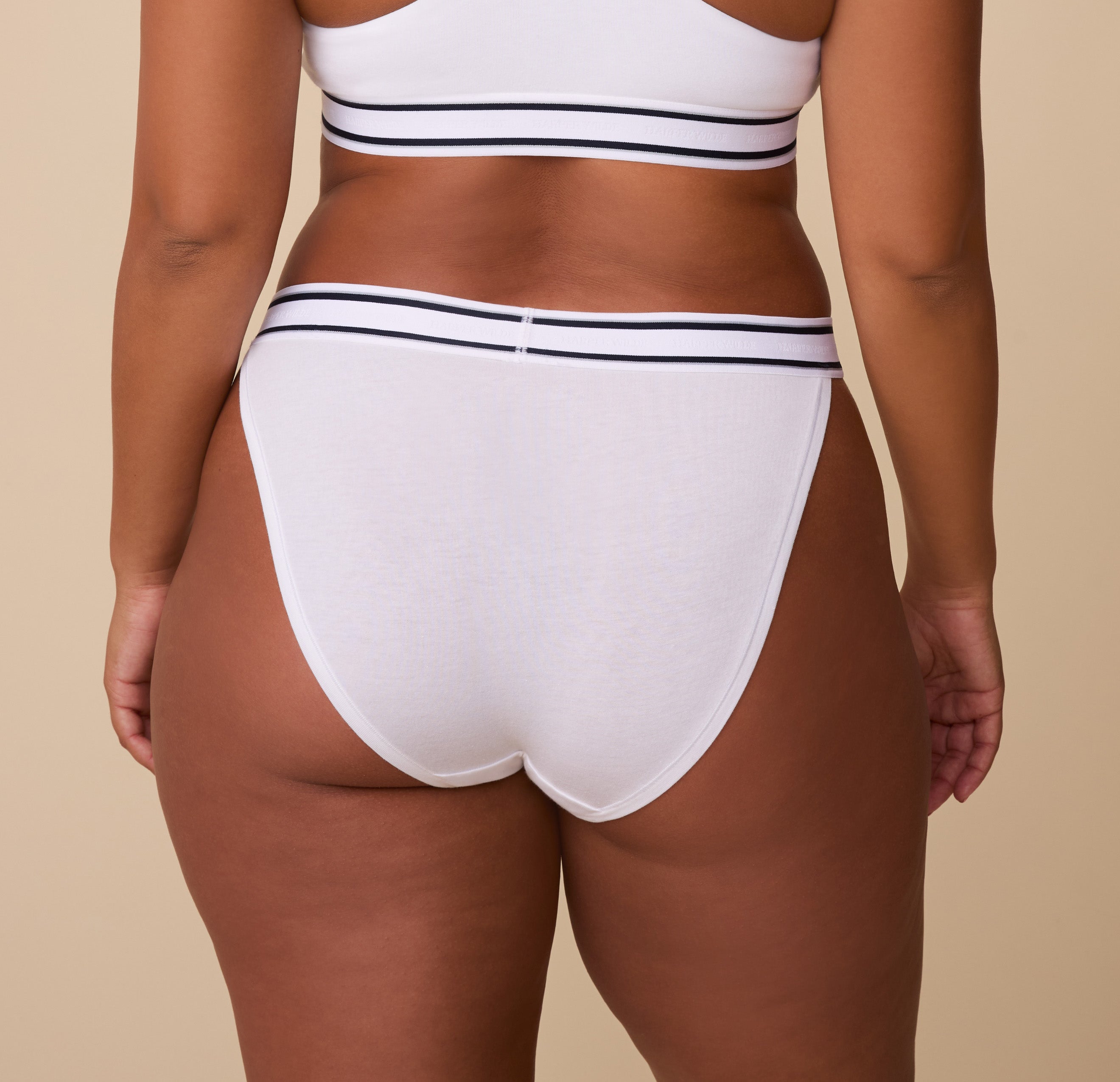 Cloud Cotton Retro French Cut Bikini - White、mySite、bengalsvssteelers