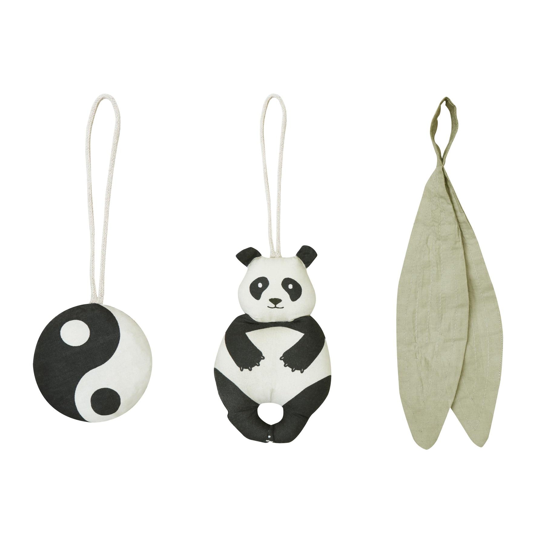 Panda Set of 3 Rattle Toy Hangers、mySite、gigharbornorthrealestate