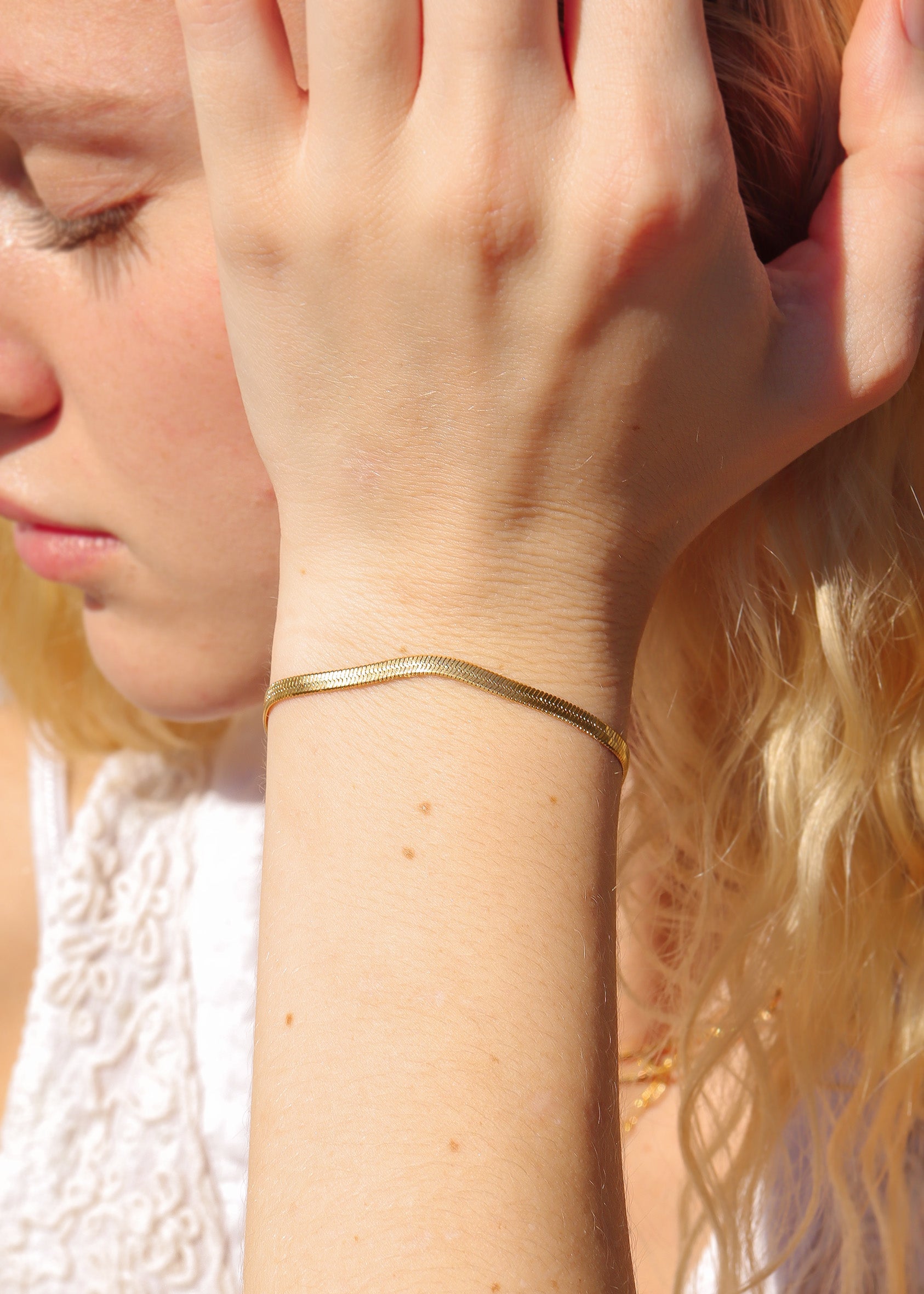 18K Gold PVD Stainless Steel Necklace and Bracelet Jewelry Set / BND0062、mySite、dreamappss