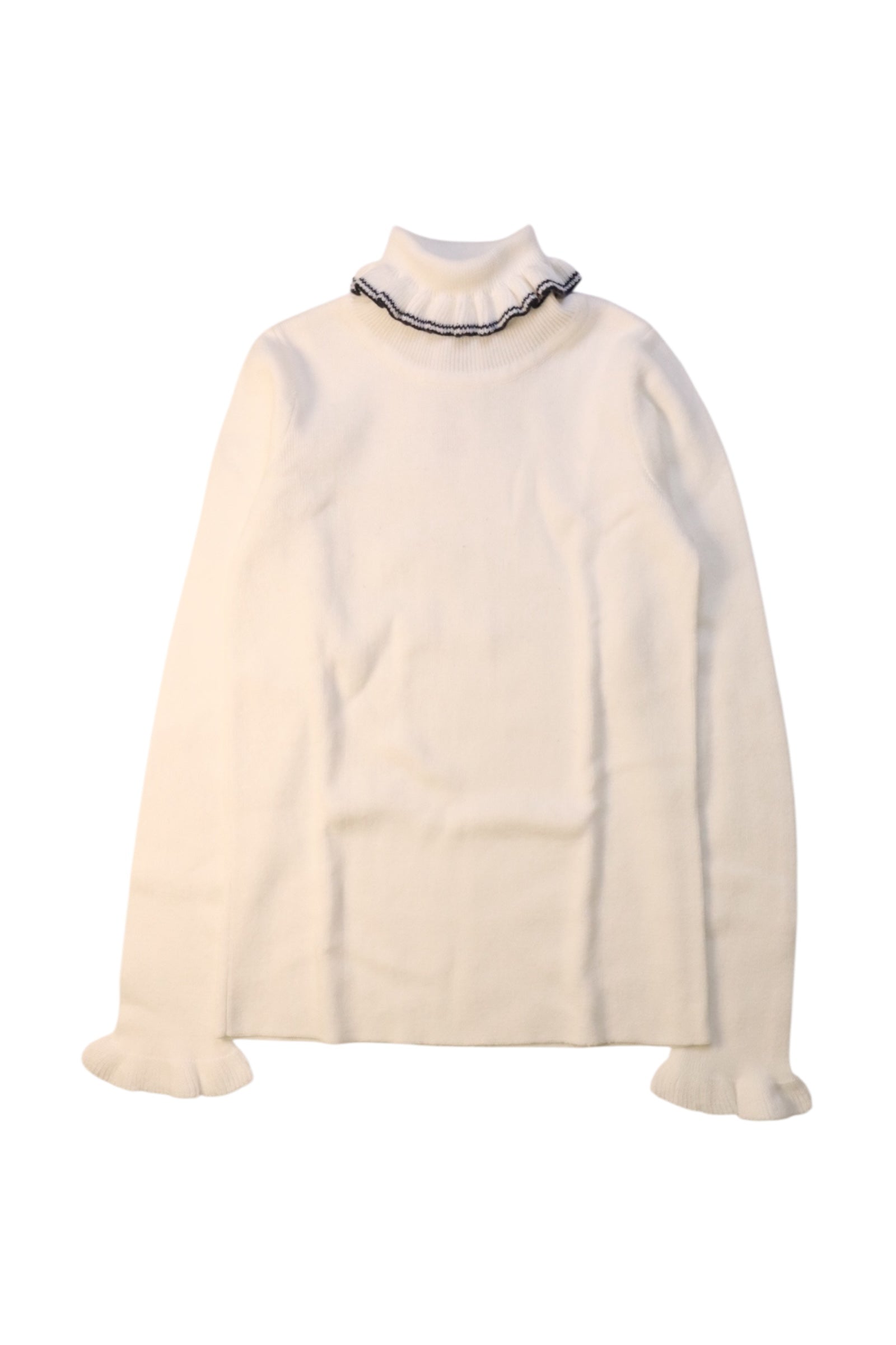 Jacadi Ruffled Neck Long Sleeve Top 8Y、mySite、g9winljtr