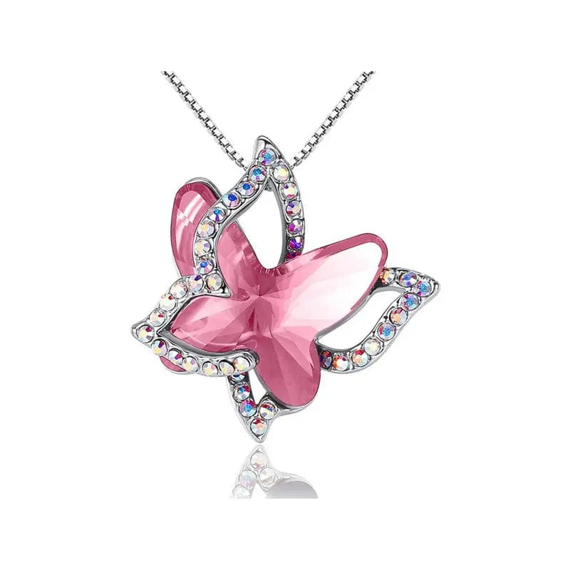 Butterfly Crystal Necklace in 3 different color's、mySite、g9winljtr