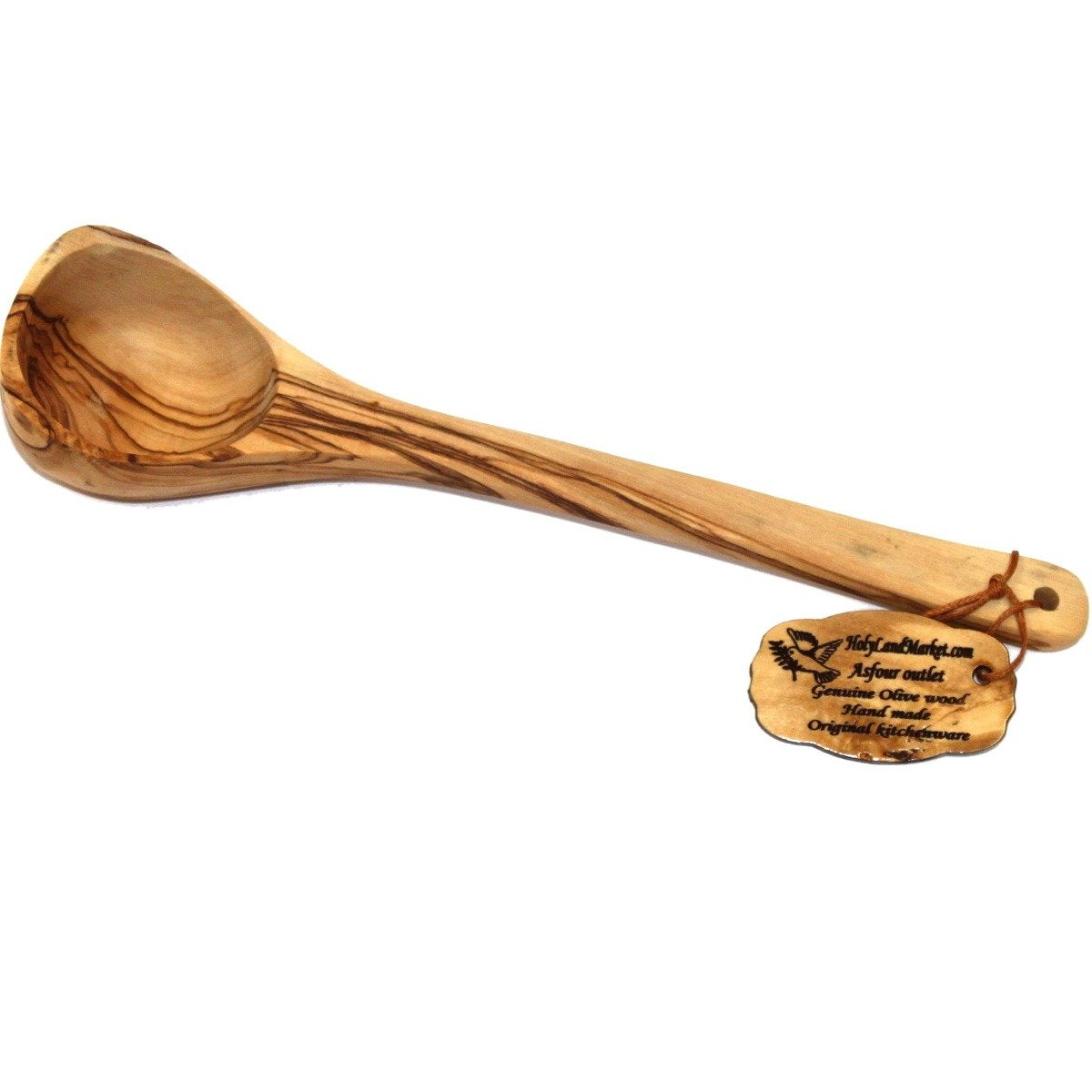 Handcrafted Olive Wood Soup Ladle - Small (Length 10 inches) - Asfour Outlet Trademark、mySite、elrpsem3k
