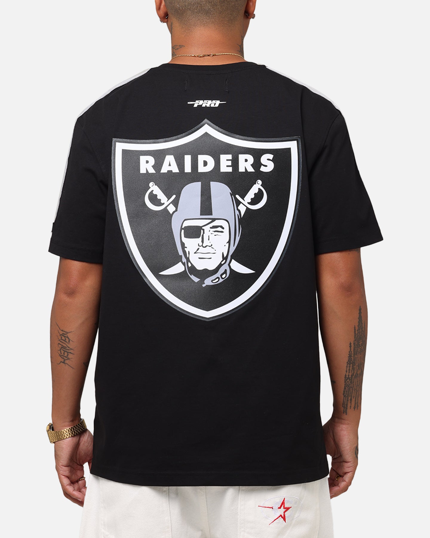Pro Standard Las Vegas Raiders Classic Mesh Striped T-Shirt Black/Grey、mySite、zt4zffjzw