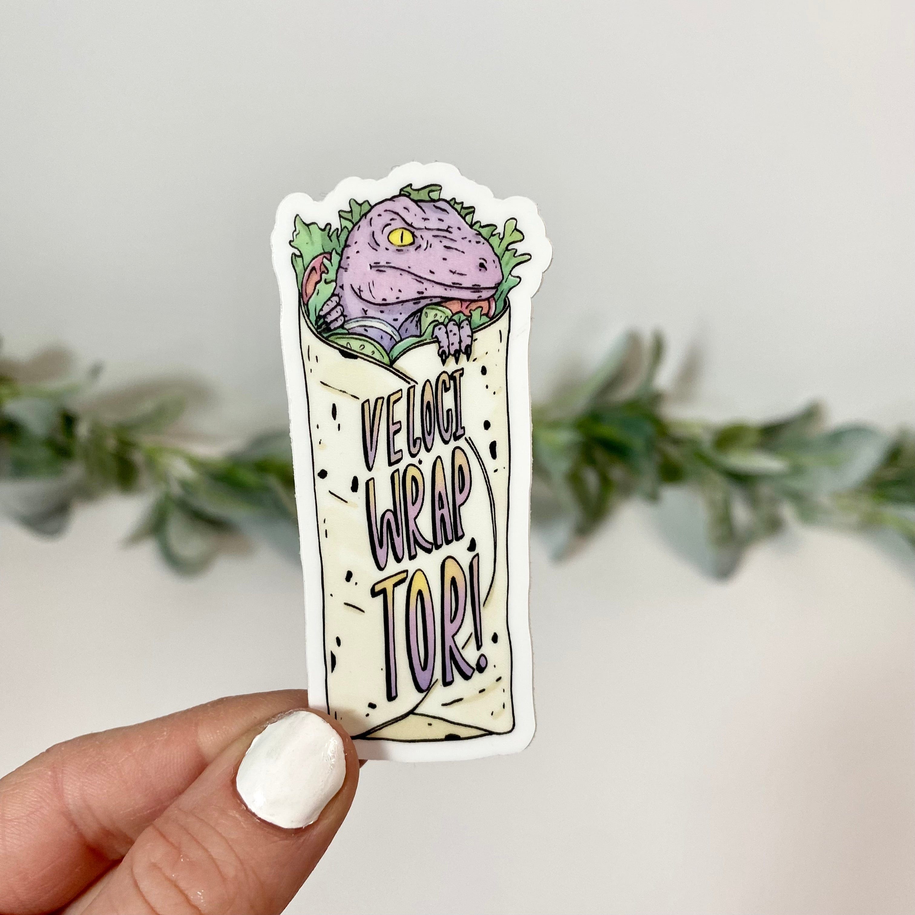  Veloci-Wrap-Tor Velociraptor Dinosaur Sticker、mySite、ghnorth