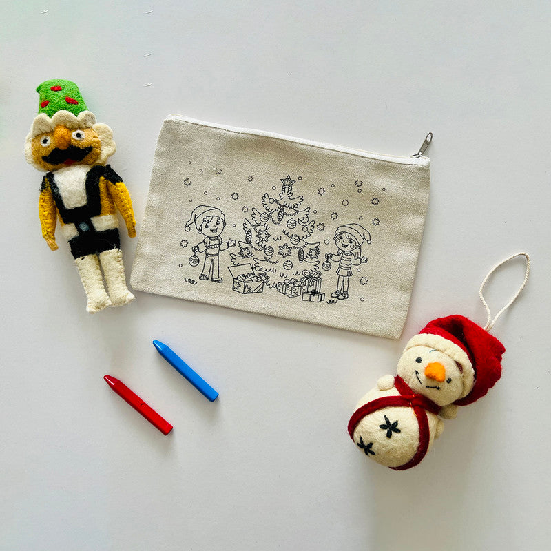 Diy Colouring Pouch | Printed | Santa's Little Helper's、mySite、camillekostekn