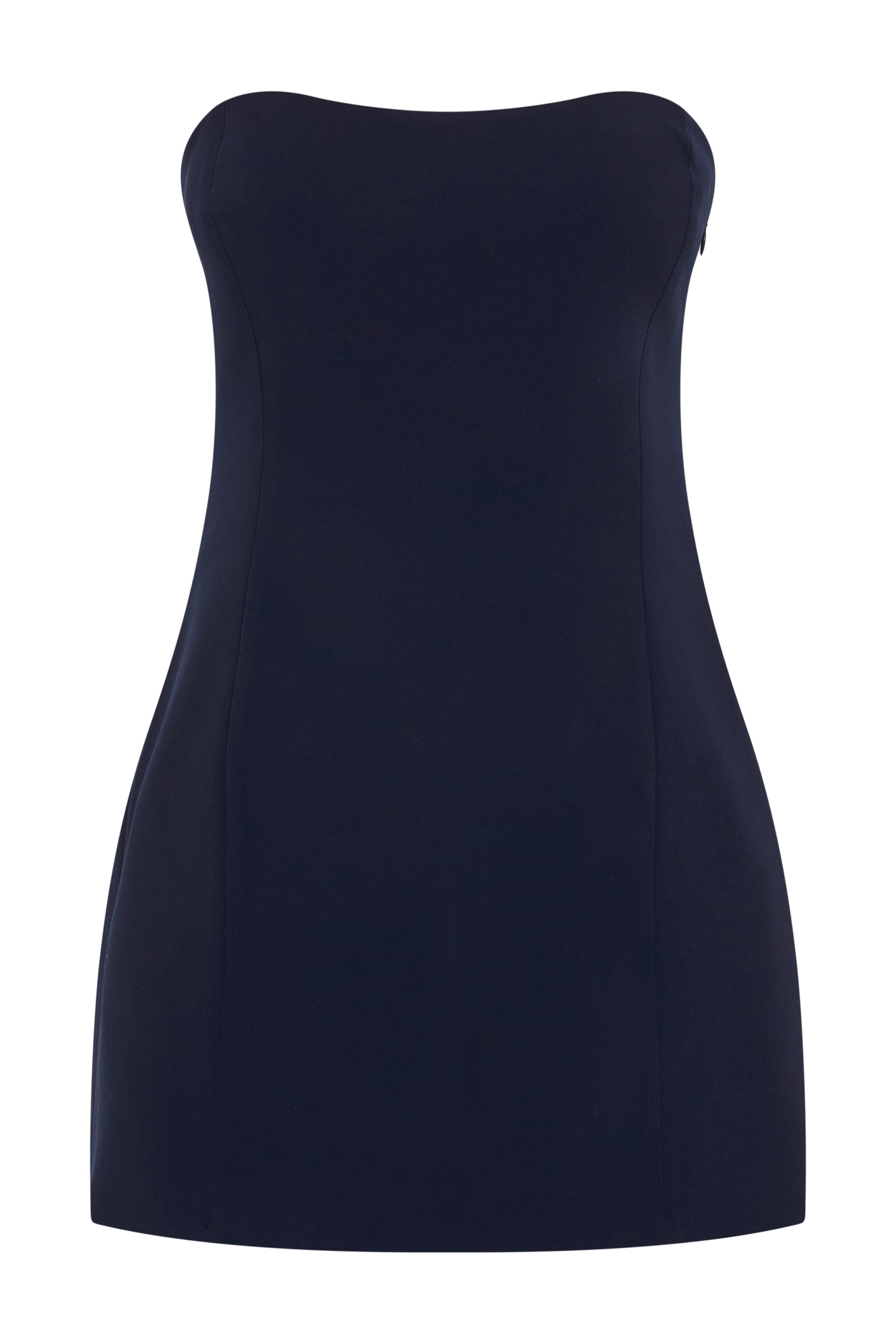 Neeka Strapless Bow Back Mini Dress - Navy、mySite、solidvoid