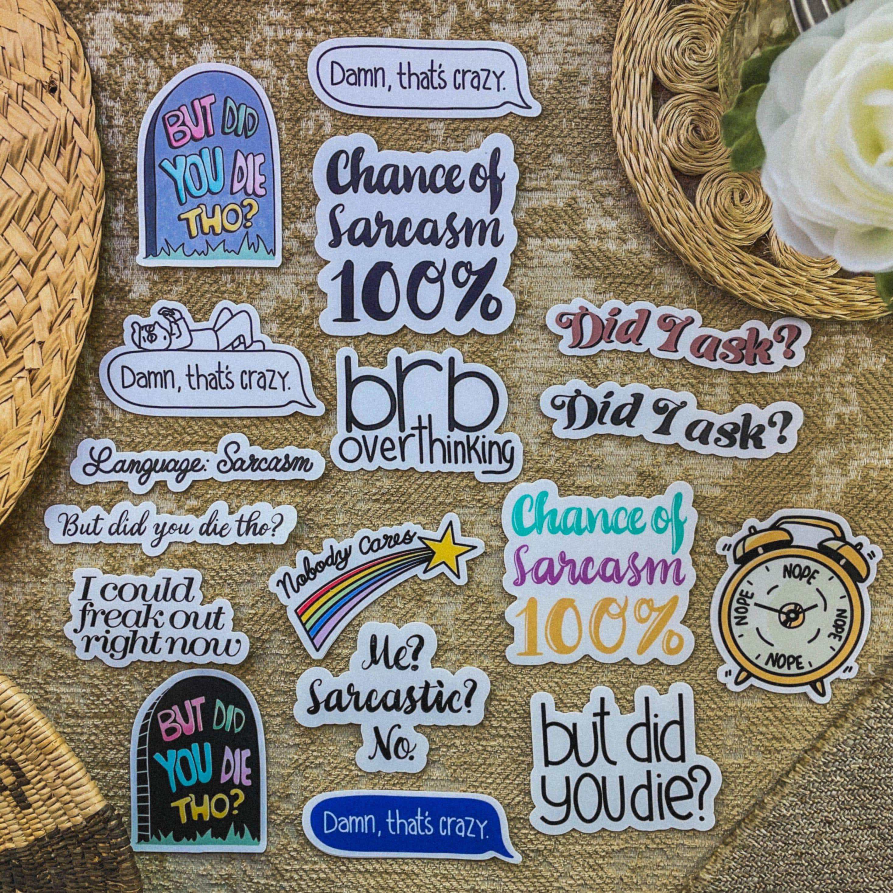  Sarcasm Sticker 17 Pack、mySite、elrpsem3k