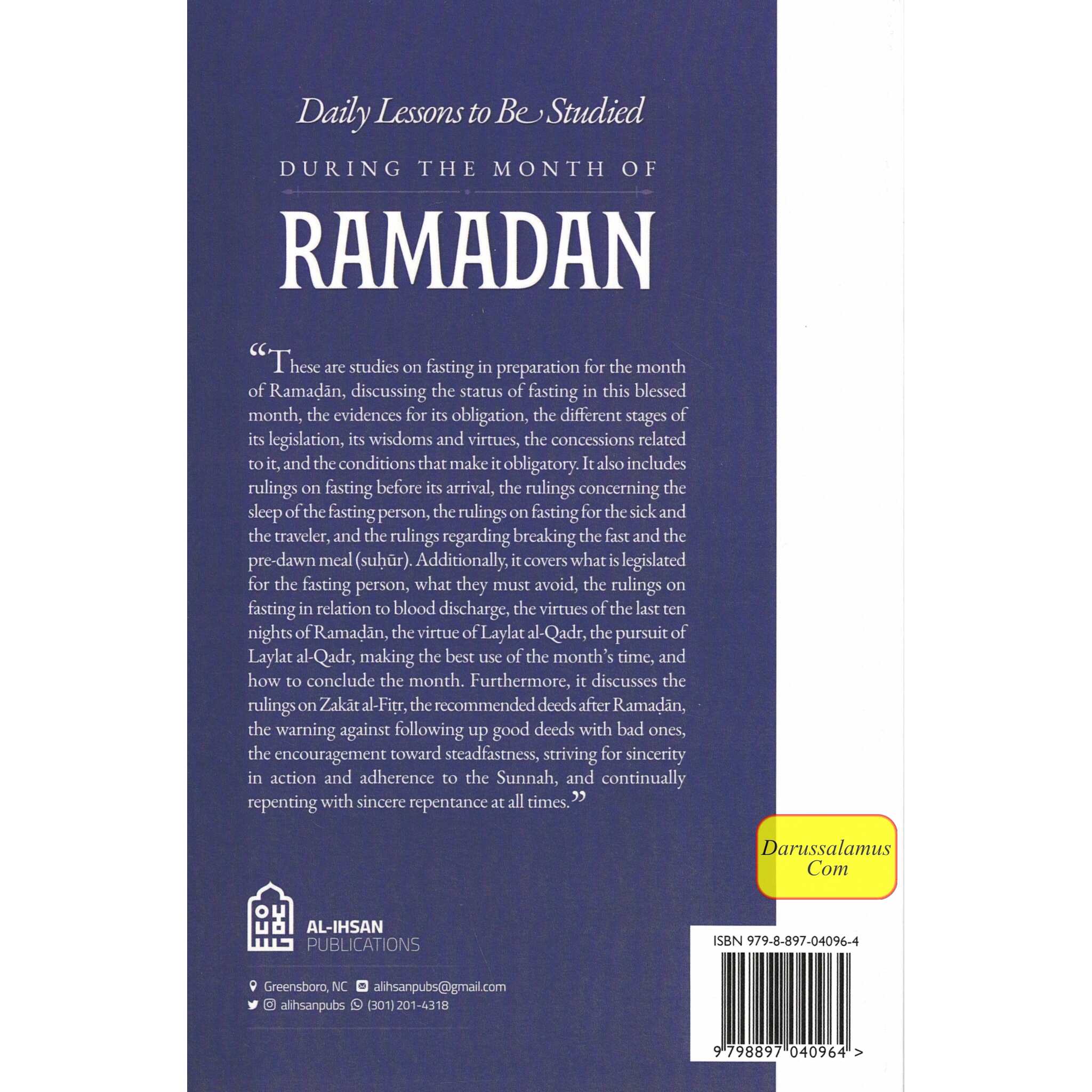 Daily Lessons To Be Studied During The Month of Ramadhan、mySite、topwebapps