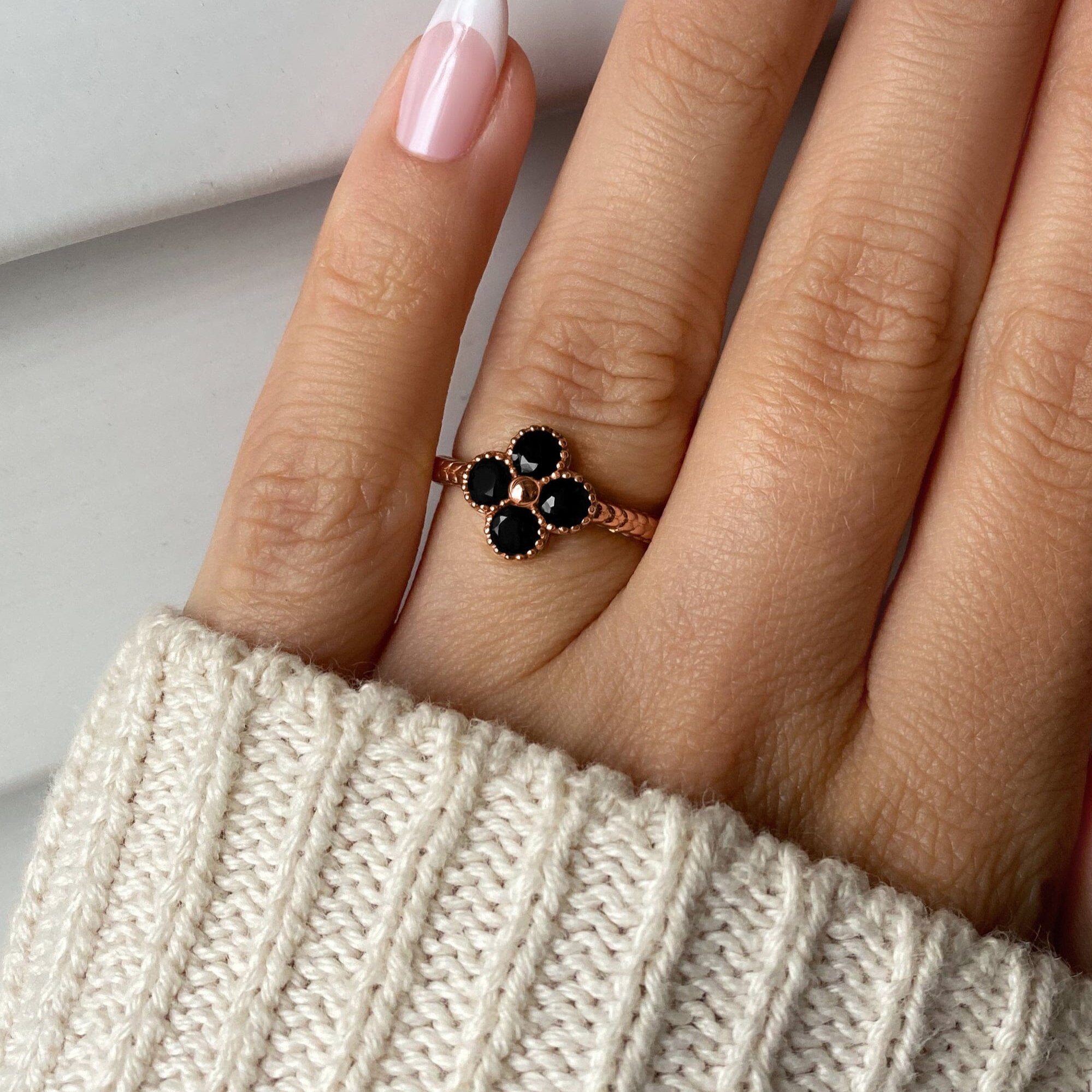 Lucky Me Ring - Black Obsidian、mySite、hinf8tx79