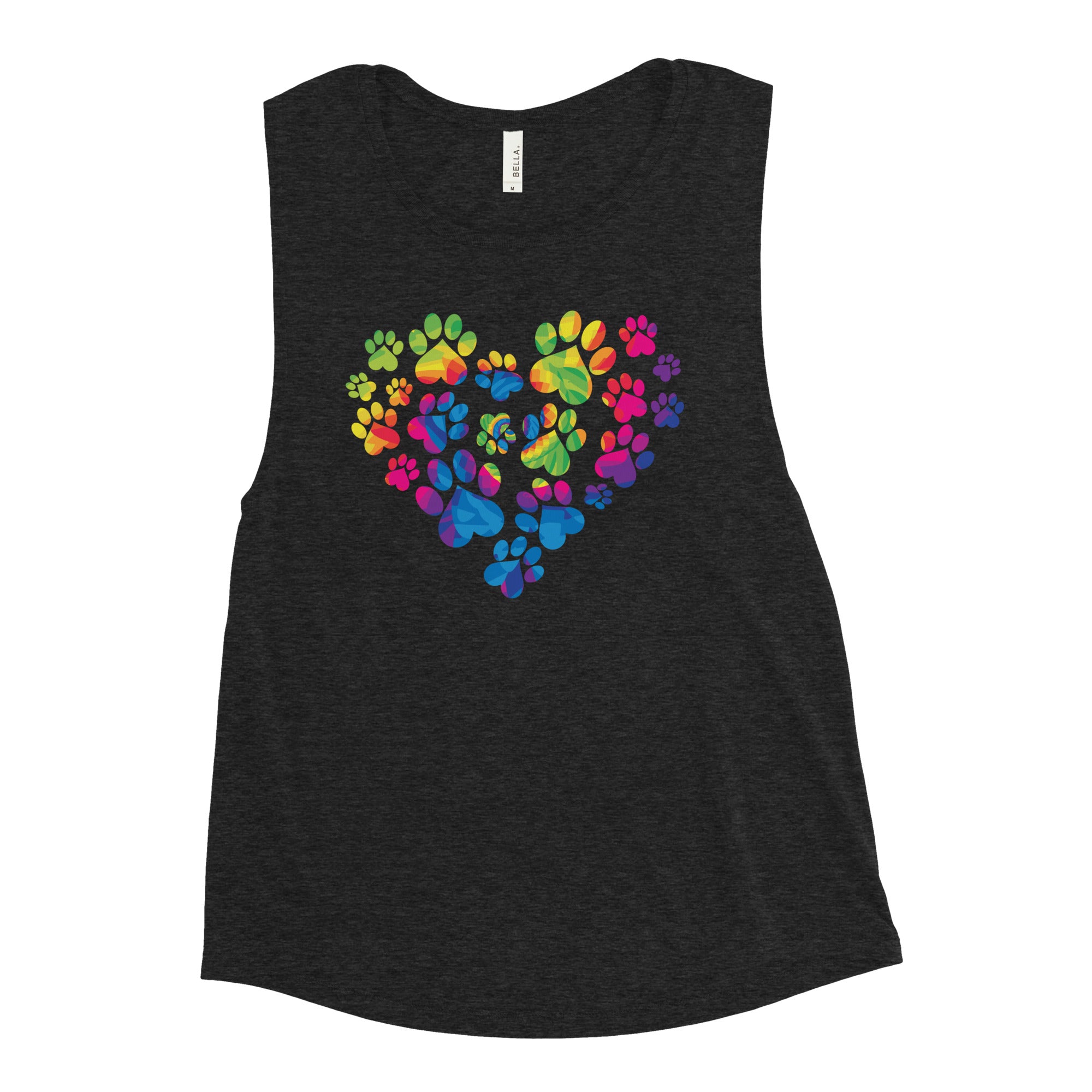 Anniversary Paw Print Love Ladies’ Athletic Tank、mySite、camillekostekn