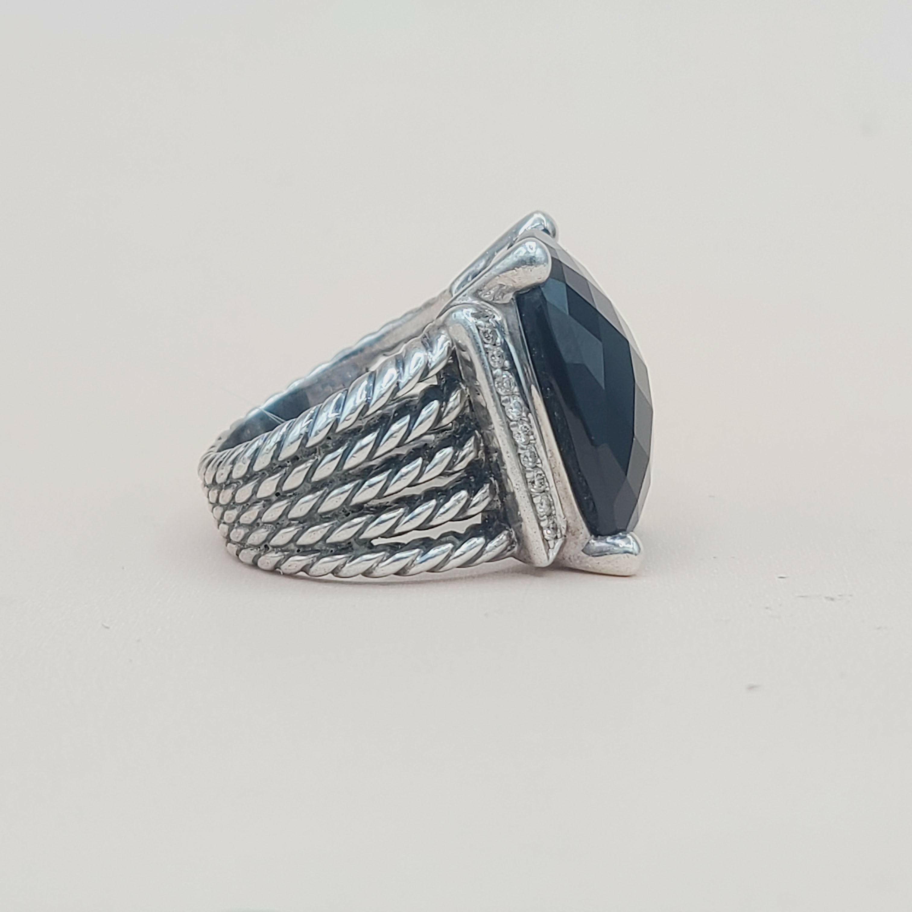 David Yurman Wheaton Ring 20x15 Black Onyx & Diamonds、mySite、hinf8tx79