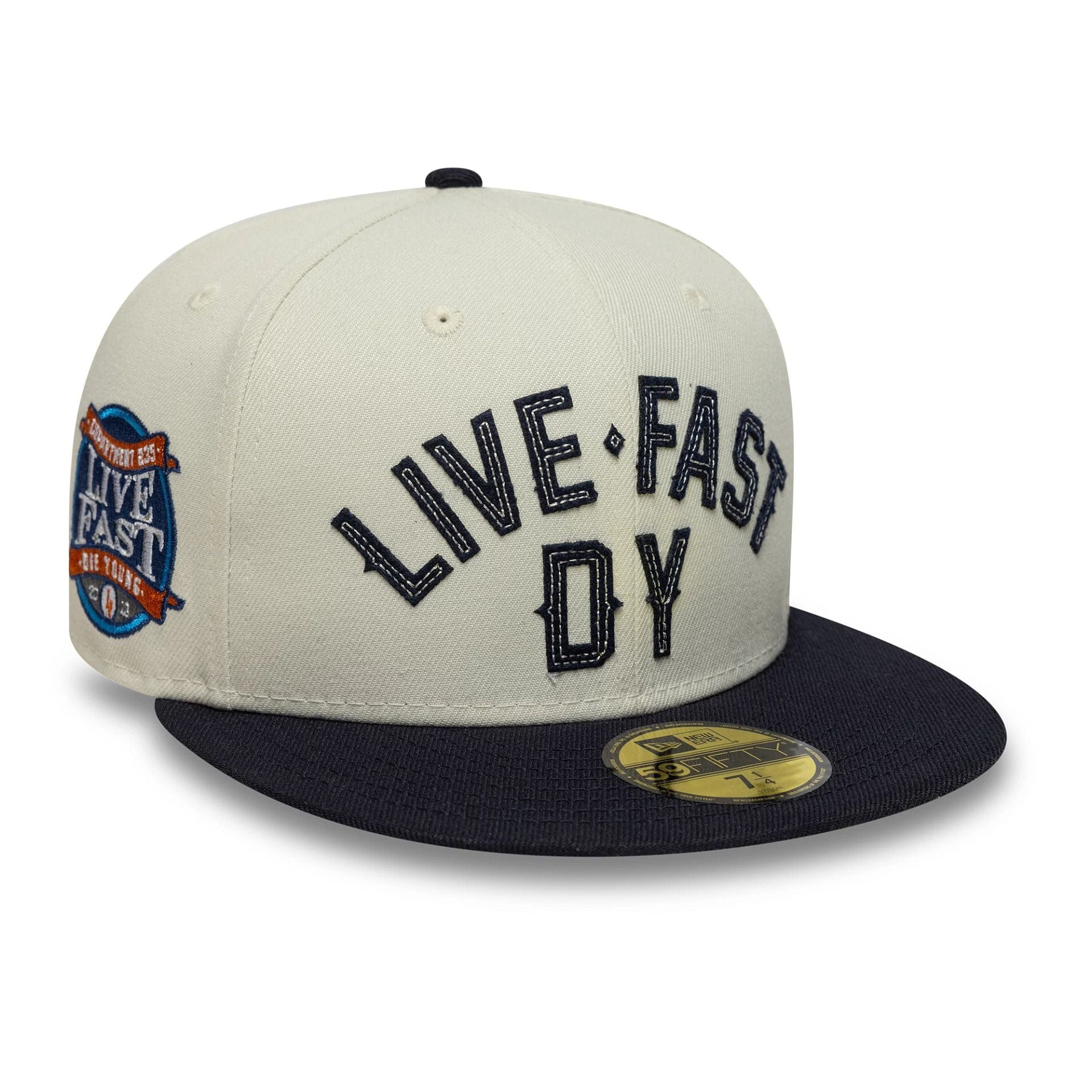 LFDY x New Era Wordmark Open Cream Low Profile 59FIFTY Fitted Cap、mySite、vikingsvslions