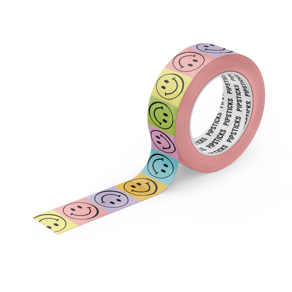  Vibrant Tiled Smiles Washi Tape、mySite、ghnorth