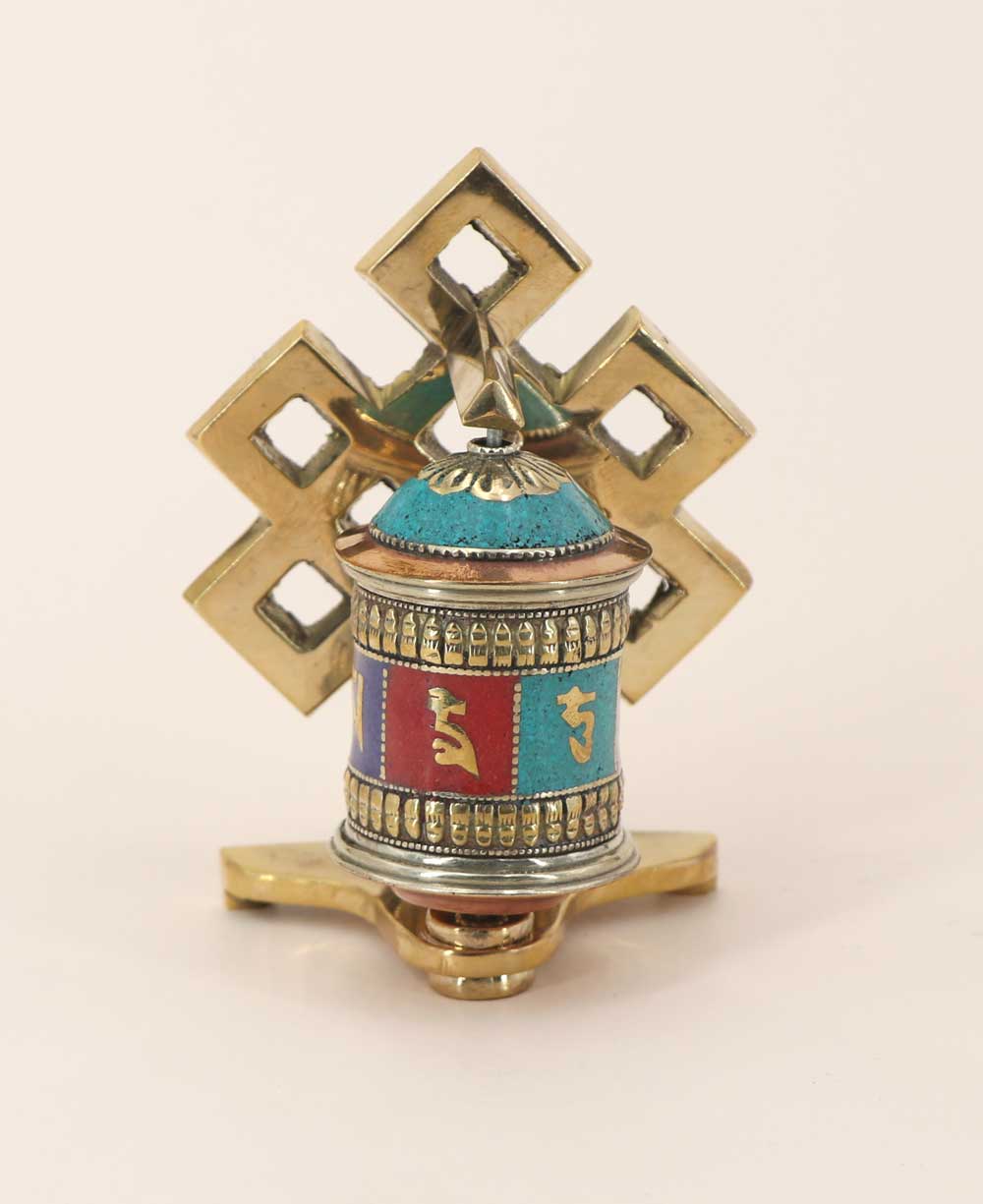 Endless Knot Design Brass Prayer Wheel、mySite、topwebapps