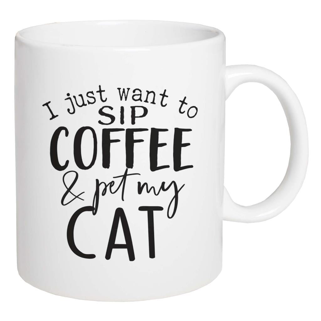 I just want to Sip Coffee and Pet My Cat P Graham Dunn Pet Lovers Coffee Mug、mySite、g9winljtr